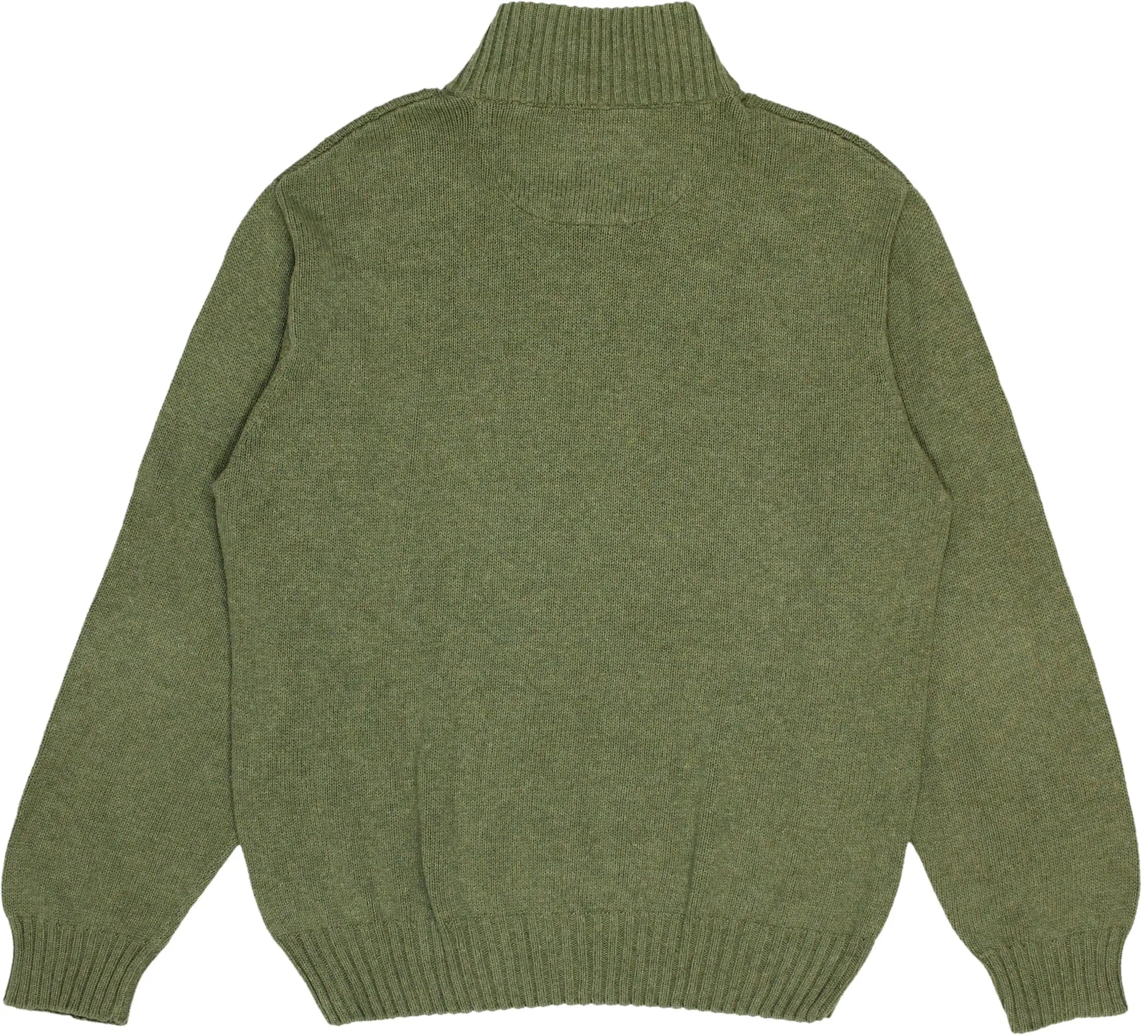 Ragman - Green Cable Knit Sweater- ThriftTale.com - Vintage and second handclothing