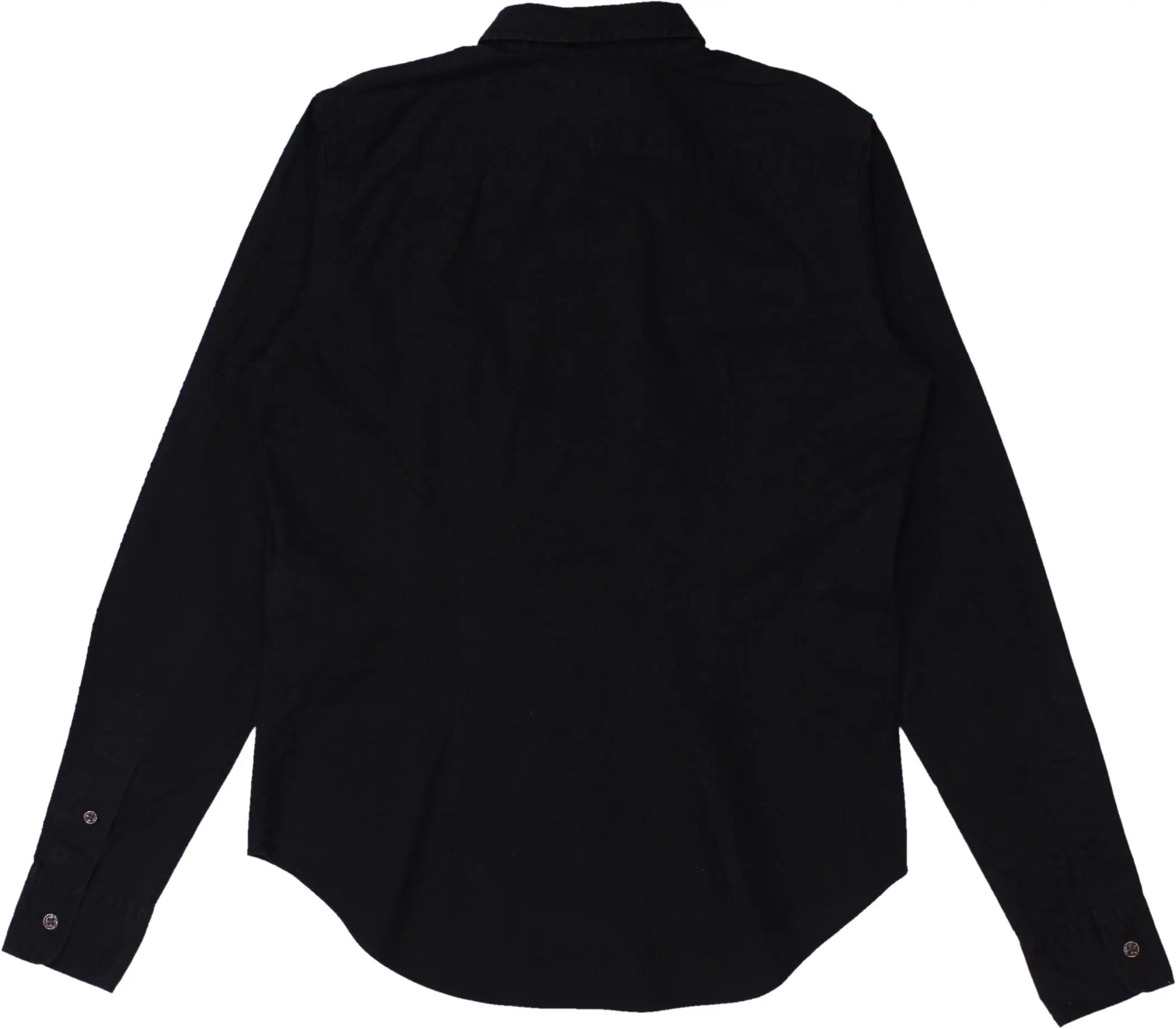 Ralph Lauren - Black Slim Fit Blouse by Ralph Lauren- ThriftTale.com - Vintage and second handclothing