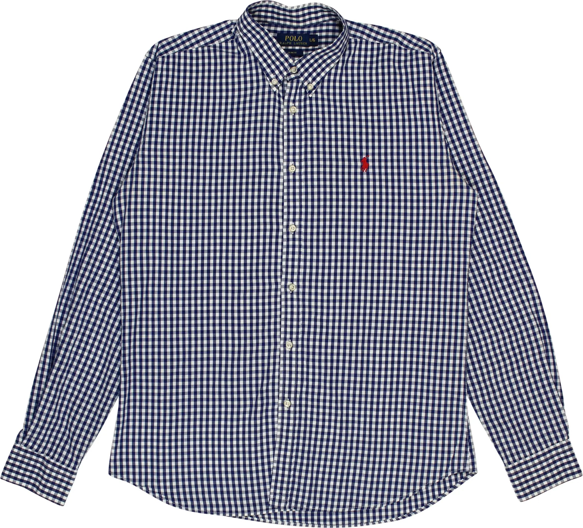 Ralph Lauren - Blue Checked Shirt by Ralph Lauren- ThriftTale.com - Vintage and second handclothing