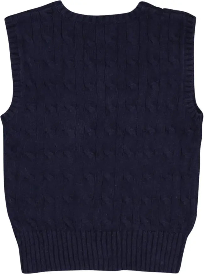 Ralph Lauren - Blue Sleeveless Vest by Ralph Lauren- ThriftTale.com - Vintage and second handclothing