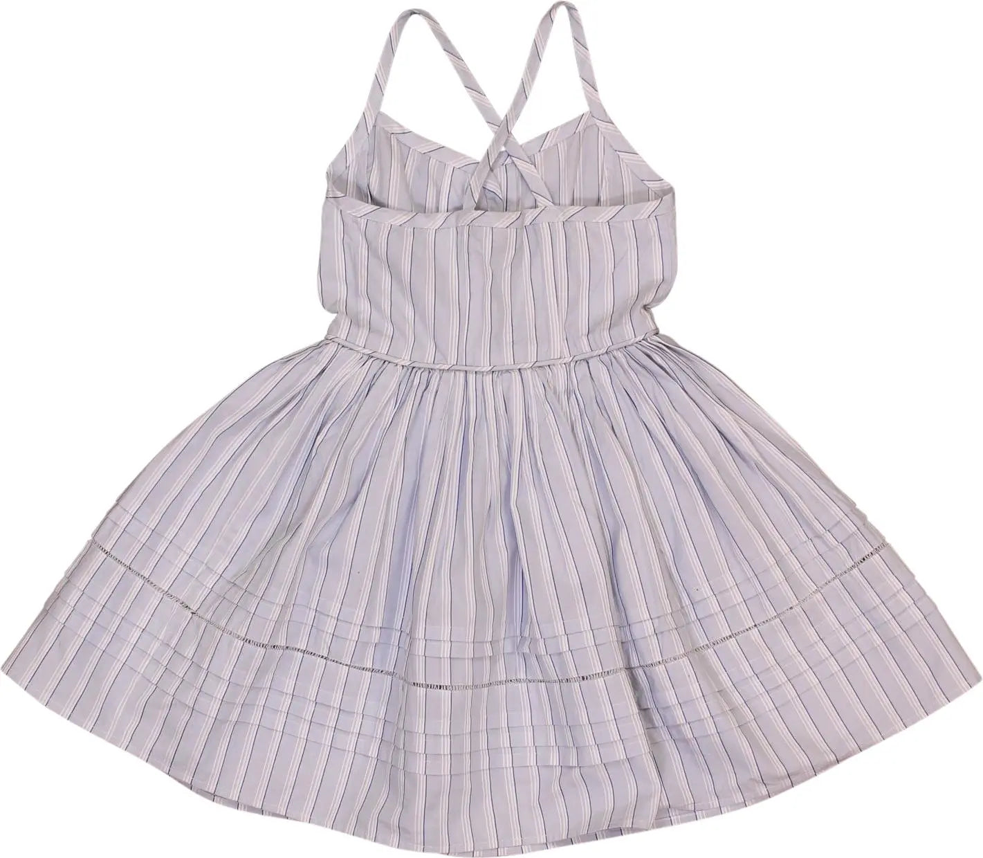 Ralph Lauren - Blue Striped Dress by Ralph Lauren- ThriftTale.com - Vintage and second handclothing