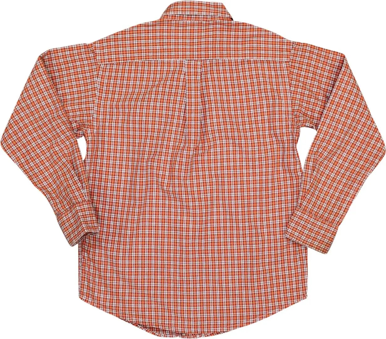 Ralph Lauren - Checked Orange Shirt by Ralph Lauren- ThriftTale.com - Vintage and second handclothing