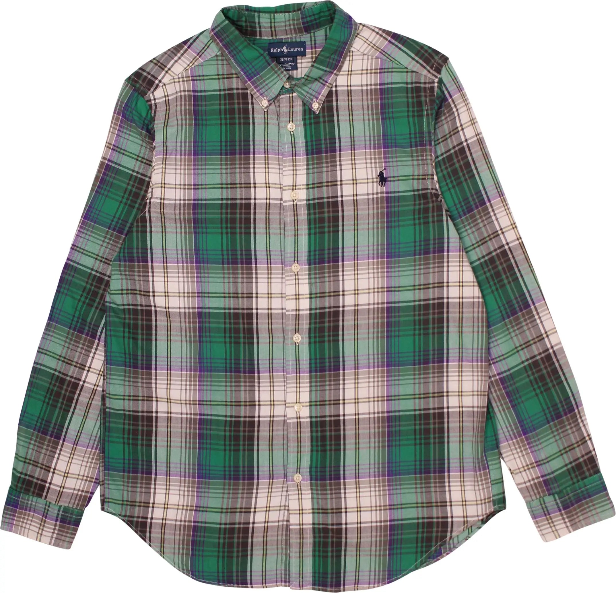 Ralph Lauren - Green Checked Shirt by Ralph Lauren- ThriftTale.com - Vintage and second handclothing