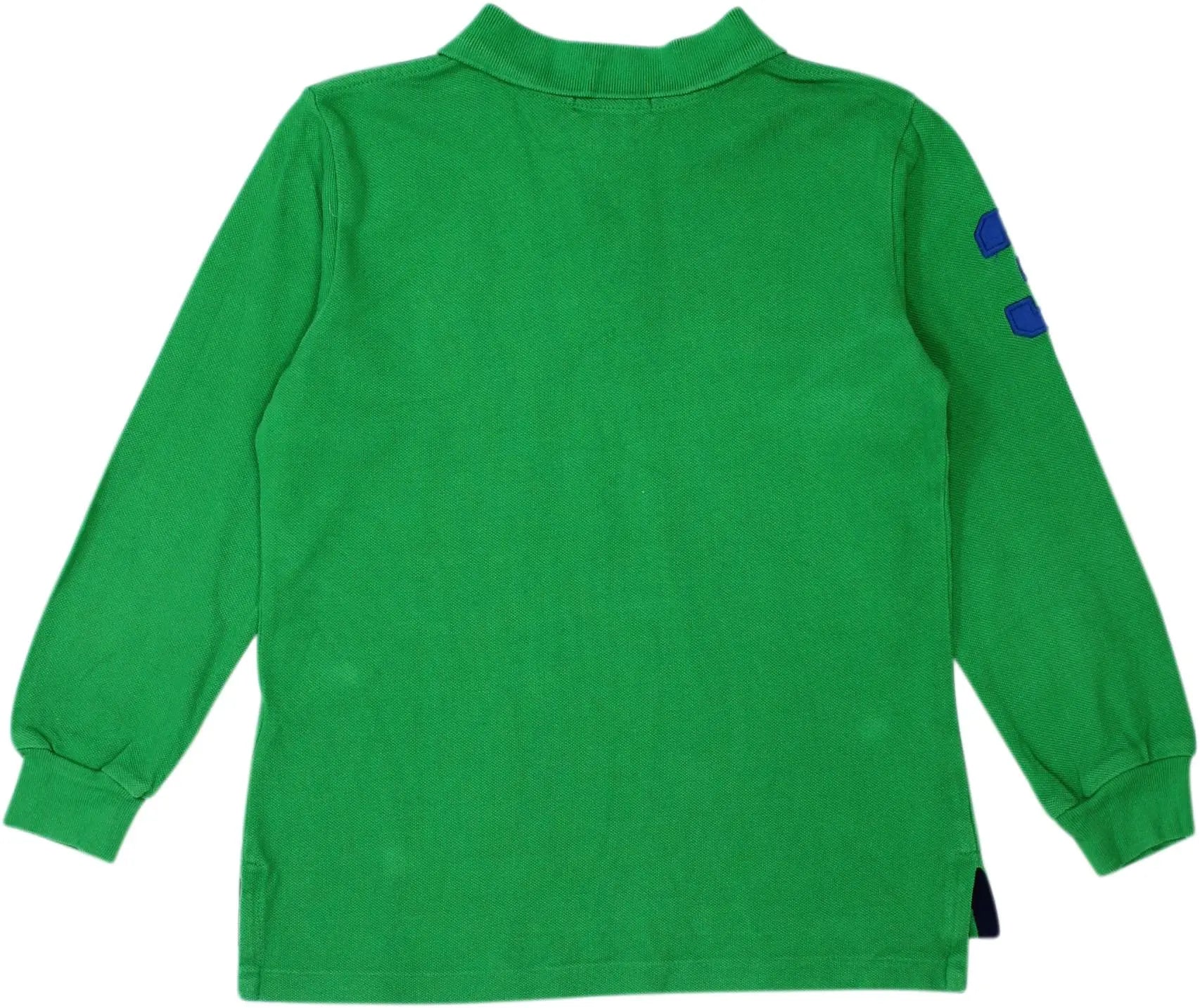 Ralph Lauren - Green Long Sleeve Polo by Ralph Lauren- ThriftTale.com - Vintage and second handclothing
