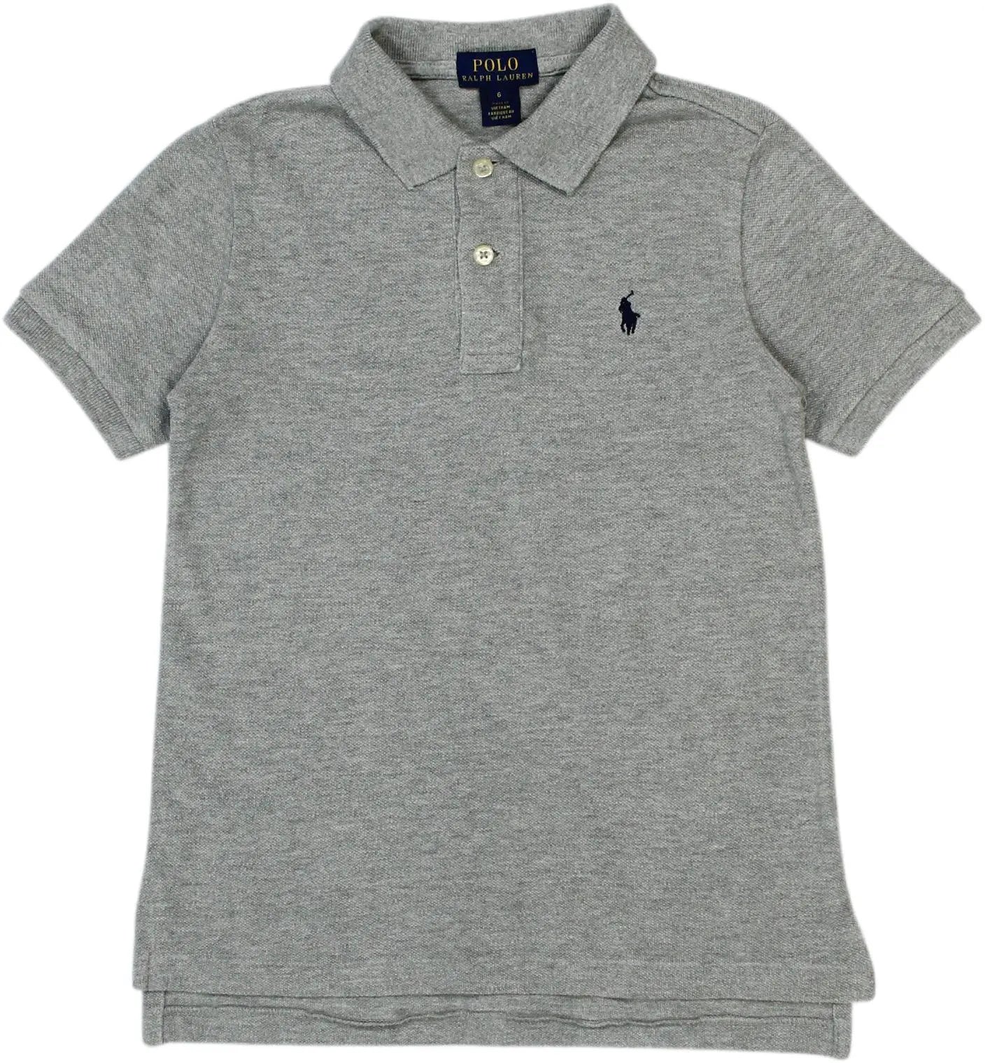 Ralph Lauren - Grey Short Sleeve Polo by Ralph Lauren- ThriftTale.com - Vintage and second handclothing