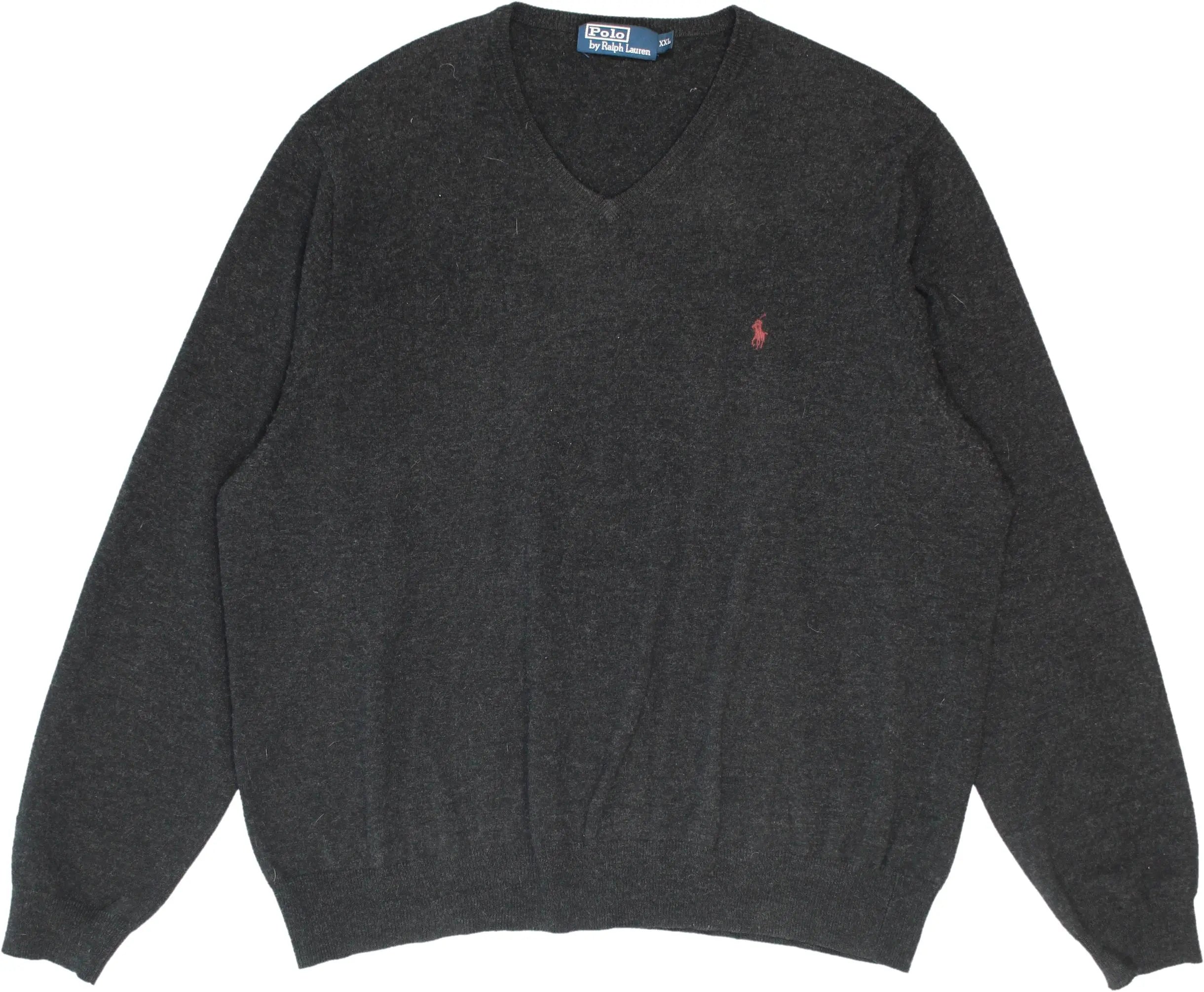 Ralph Lauren - Merino Wool Knitted V-Neck Sweater- ThriftTale.com - Vintage and second handclothing