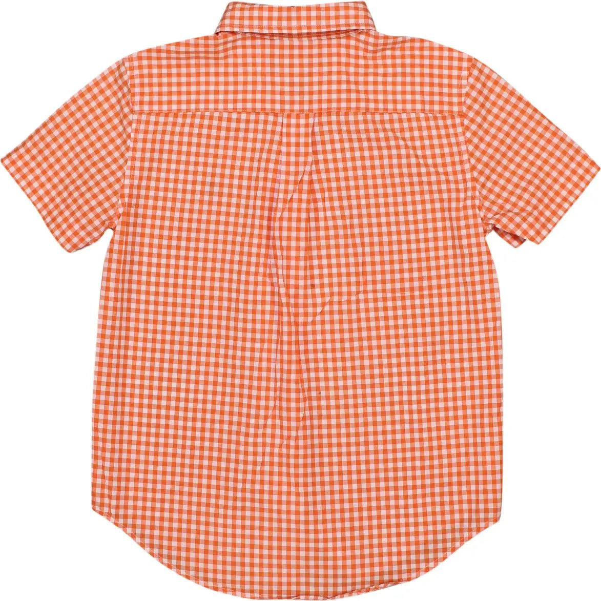 Ralph Lauren - Orange Checked Shirt by Ralph Lauren- ThriftTale.com - Vintage and second handclothing
