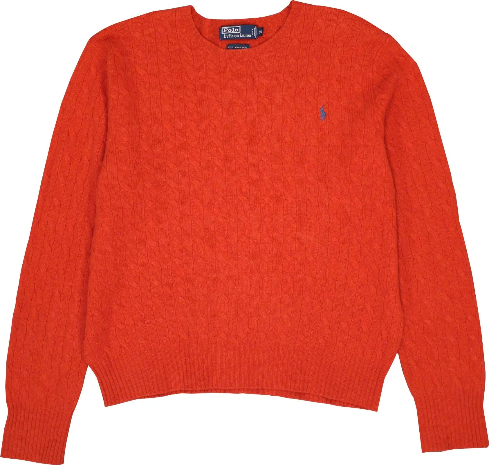 Ralph Lauren - Orange Pure Wool Sweater by Ralph Lauren- ThriftTale.com - Vintage and second handclothing