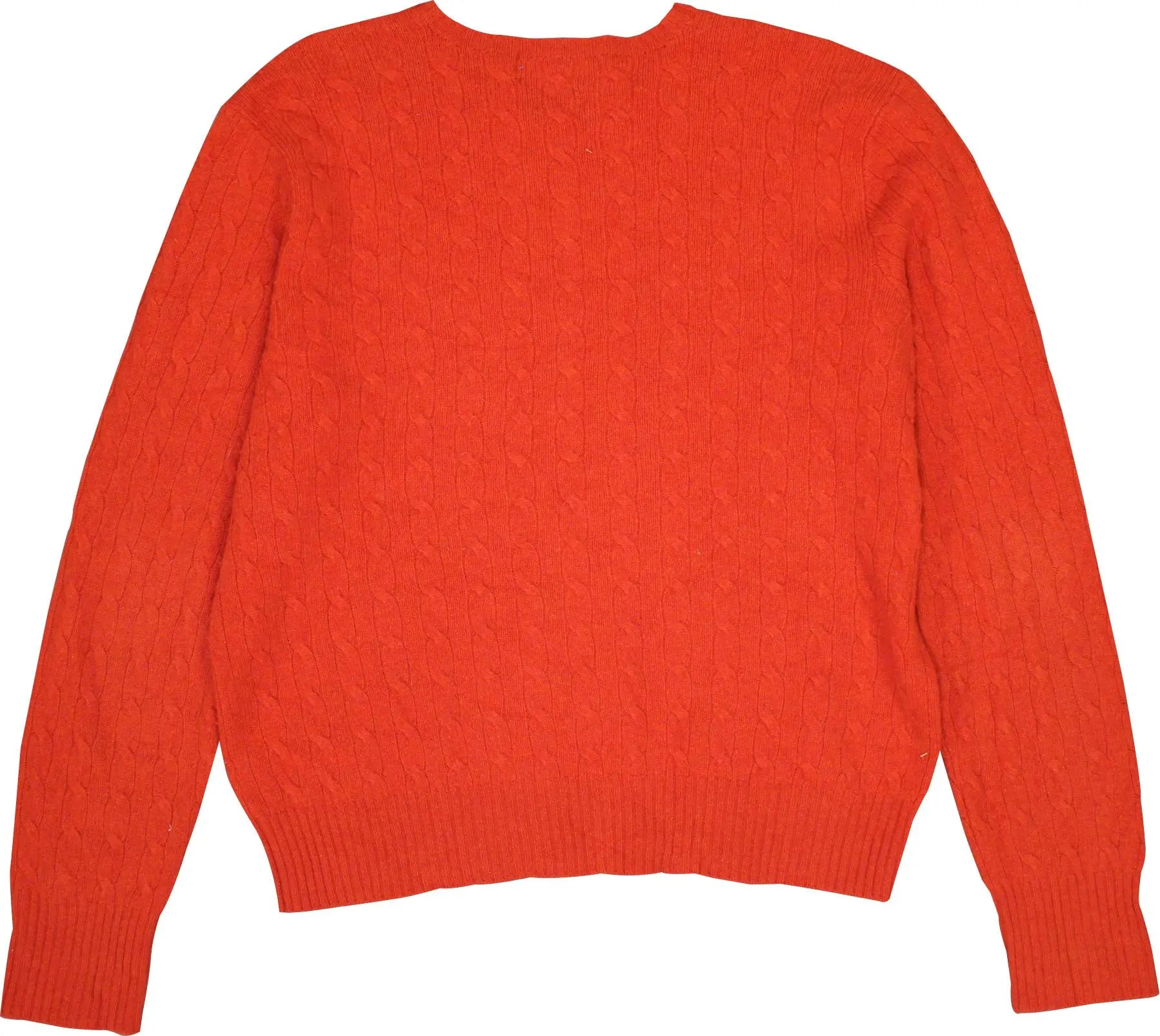 Ralph Lauren - Orange Pure Wool Sweater by Ralph Lauren- ThriftTale.com - Vintage and second handclothing