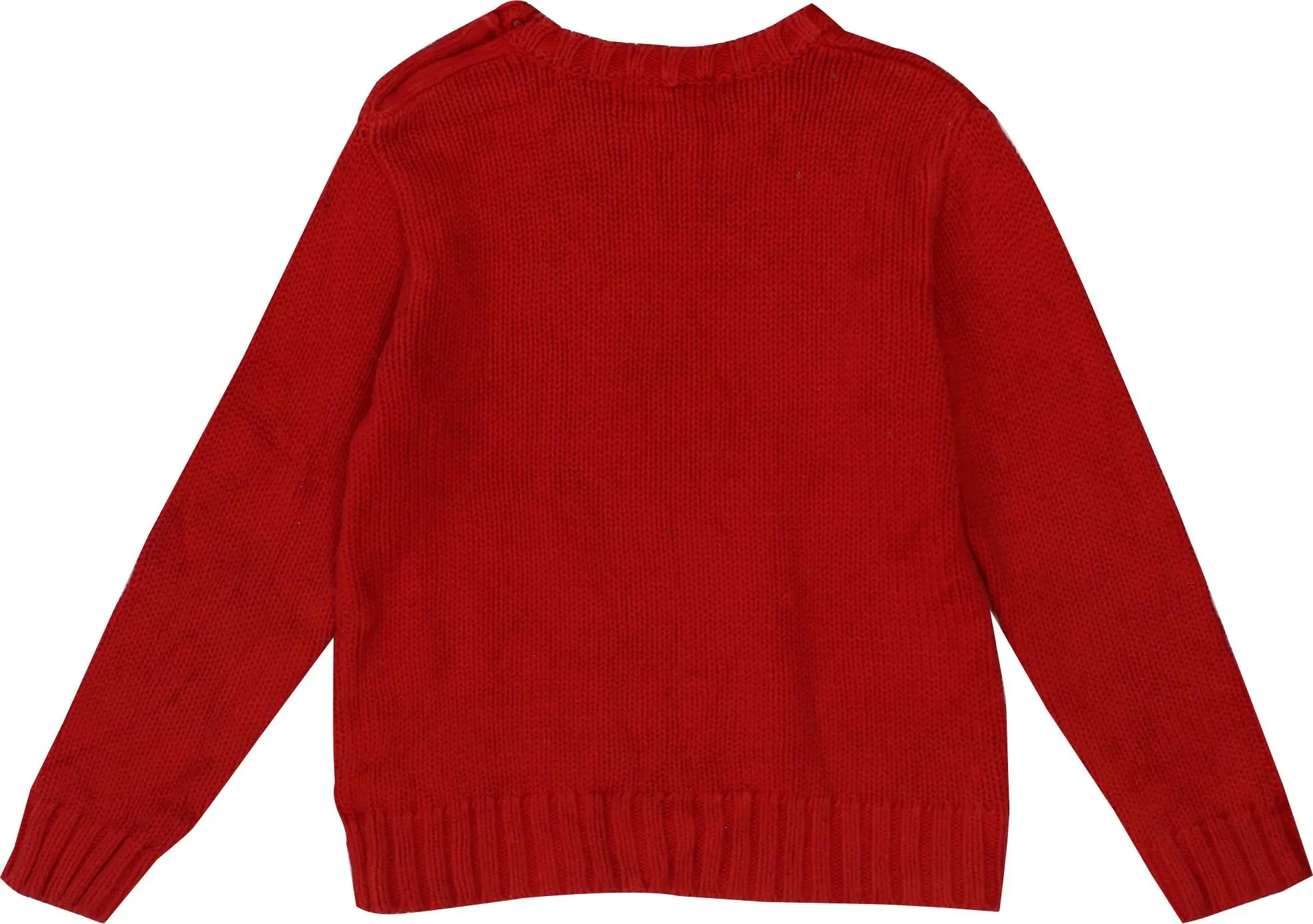 Ralph Lauren - Red Knitted Sweater- ThriftTale.com - Vintage and second handclothing