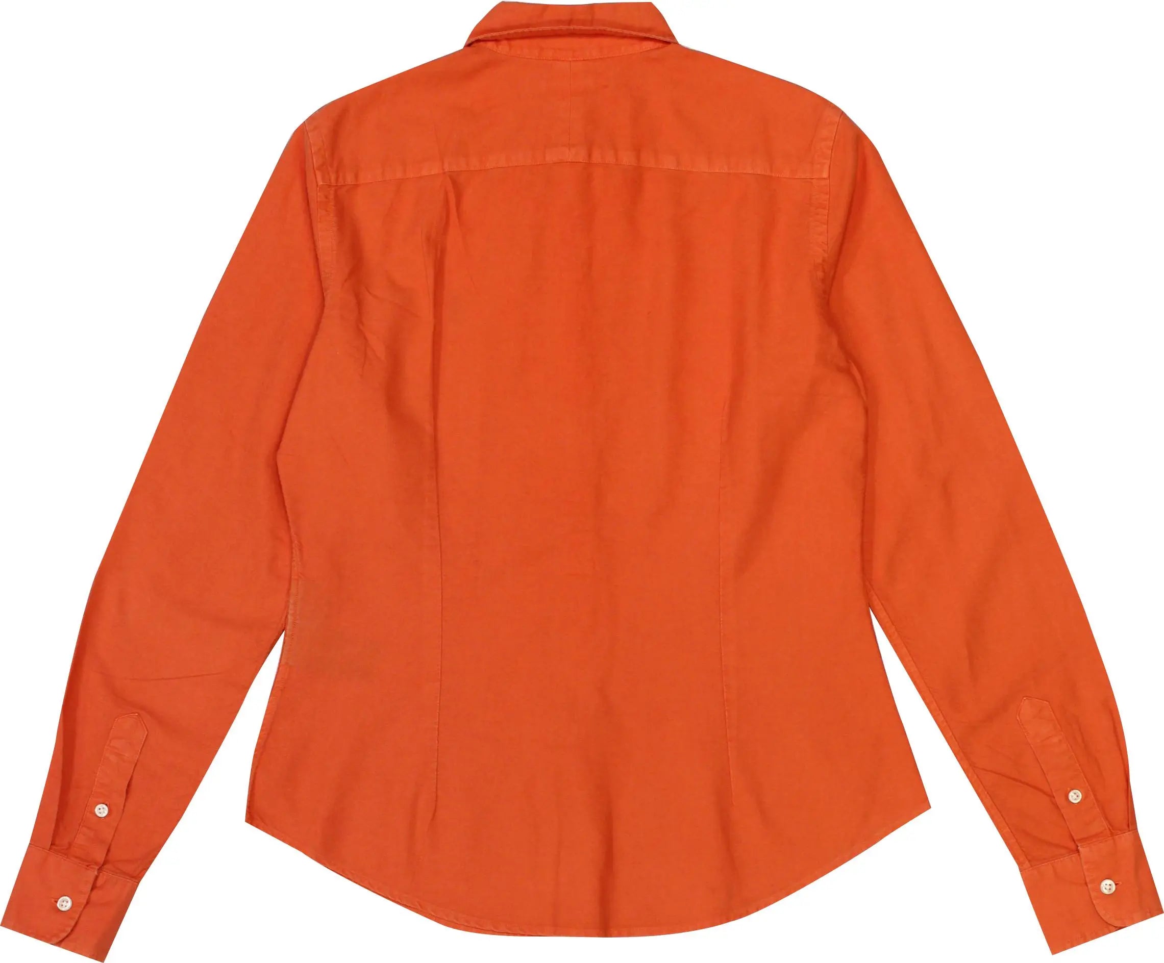 Ralph Lauren - Skinny Fit Orange Blouse by Ralph Lauren- ThriftTale.com - Vintage and second handclothing