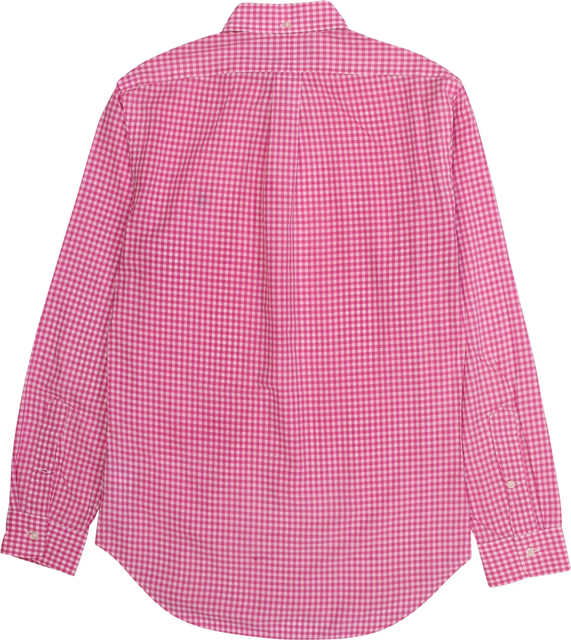 Ralph Lauren - Slim Fit Pink Checked Shirt by Ralph Lauren- ThriftTale.com - Vintage and second handclothing