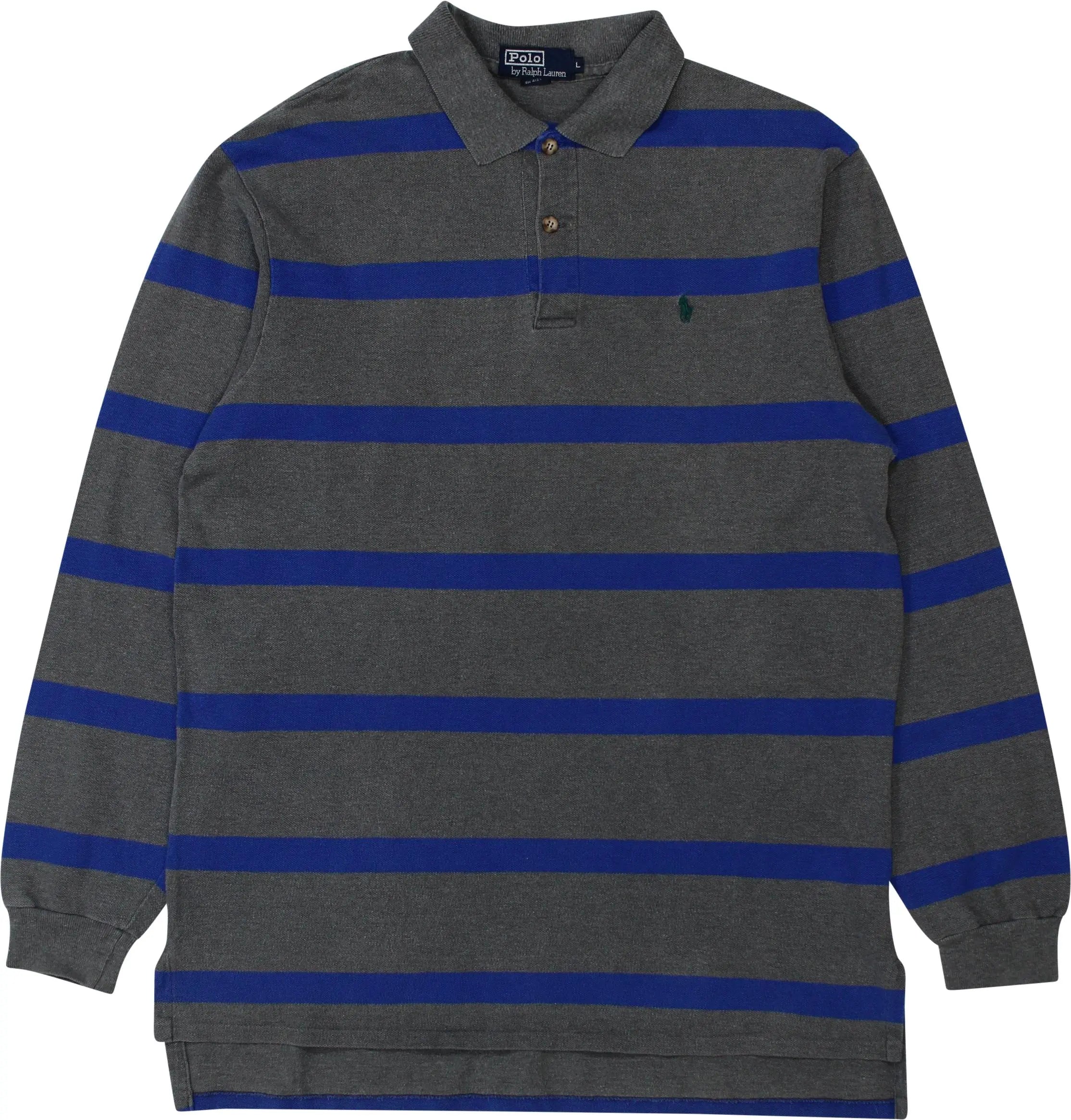 Ralph Lauren - Striped Long Sleeve Polo Shirt by Ralph Lauren- ThriftTale.com - Vintage and second handclothing