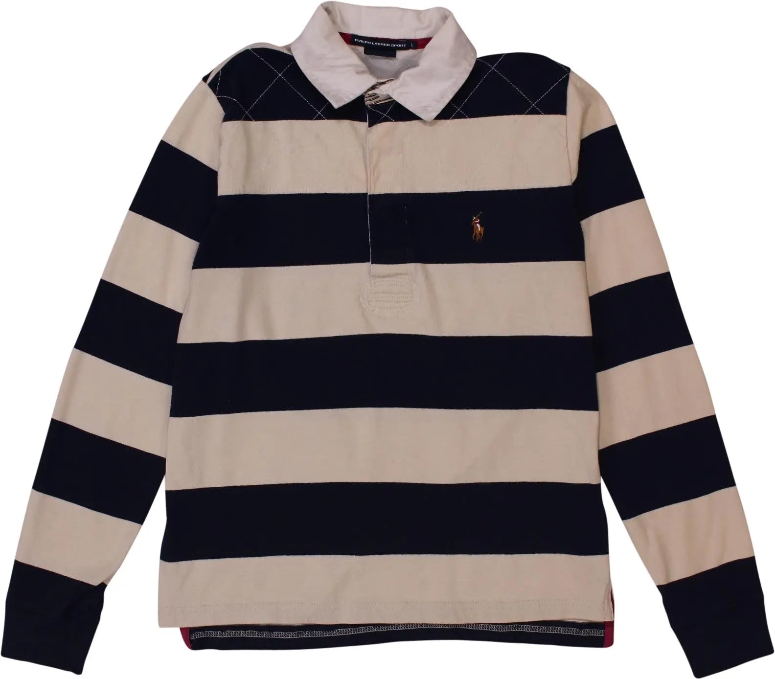 Ralph Lauren - Striped Long Sleeve Polo Shirt by Tommy Hilfiger- ThriftTale.com - Vintage and second handclothing
