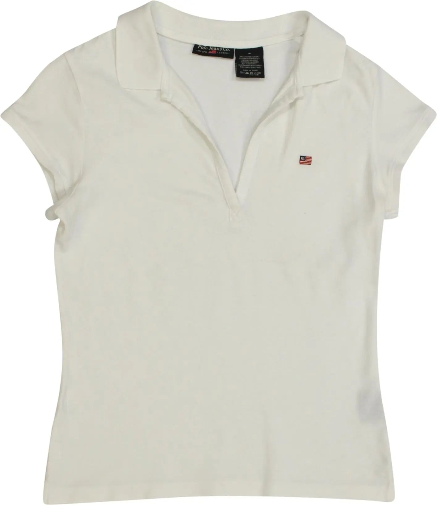 Ralph Lauren - White Polo Shirt by Polo Jeans Co. Ralph lauren- ThriftTale.com - Vintage and second handclothing