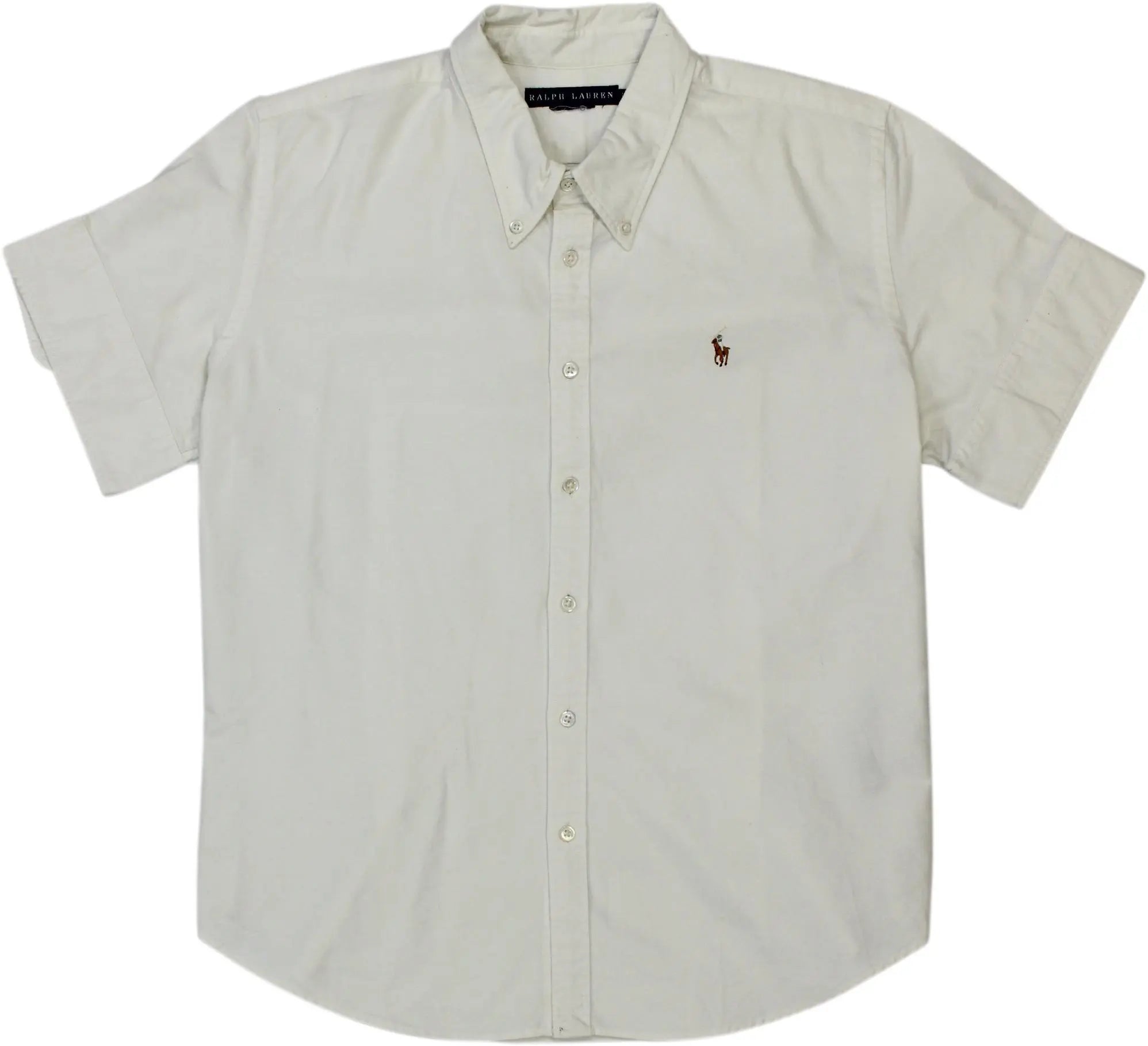 Ralph Lauren - White Short Sleeve Shirt by Ralph Lauren- ThriftTale.com - Vintage and second handclothing