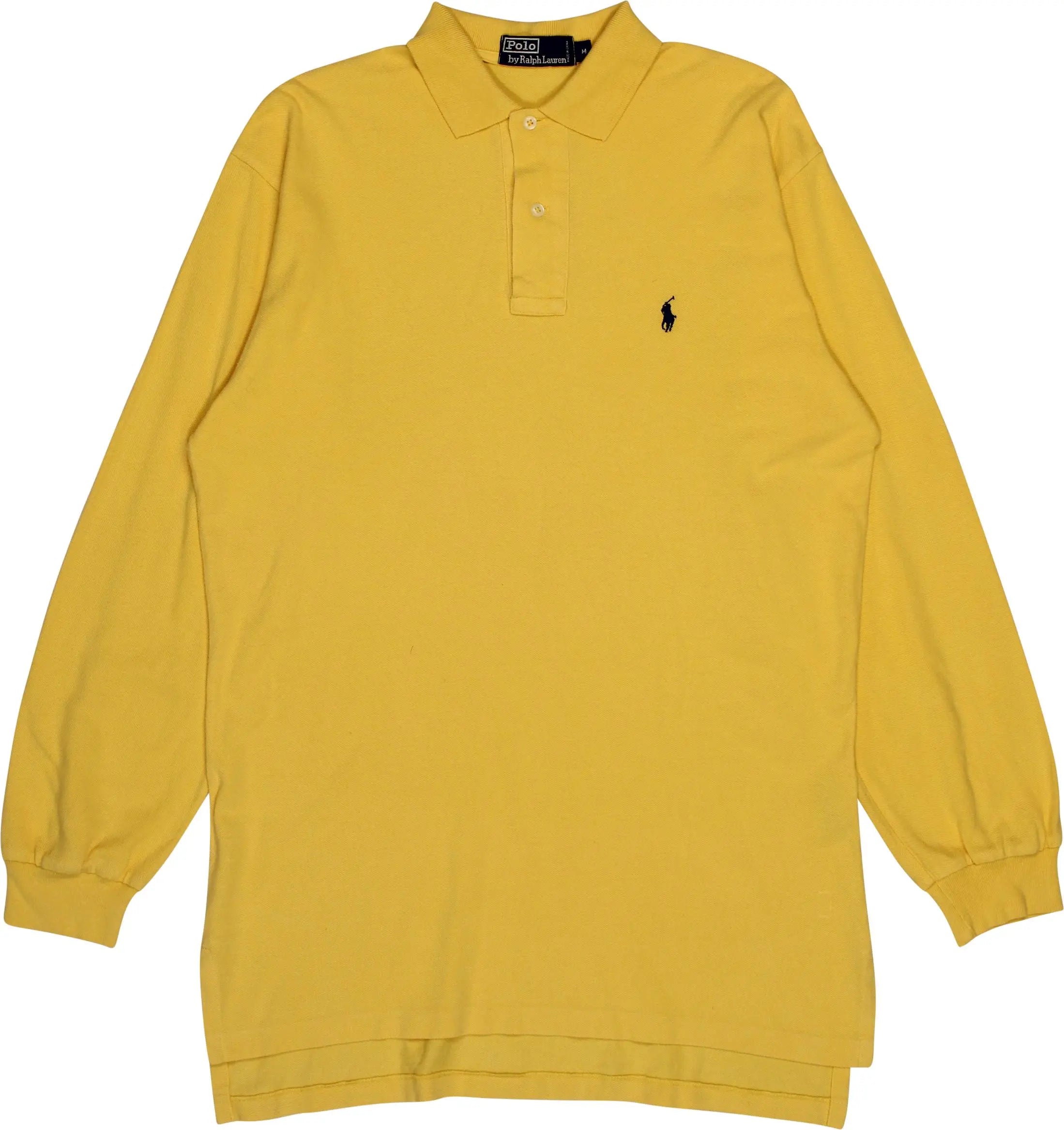 Ralph Lauren - Yellow Long Sleeve Polo by Ralph Lauren- ThriftTale.com - Vintage and second handclothing
