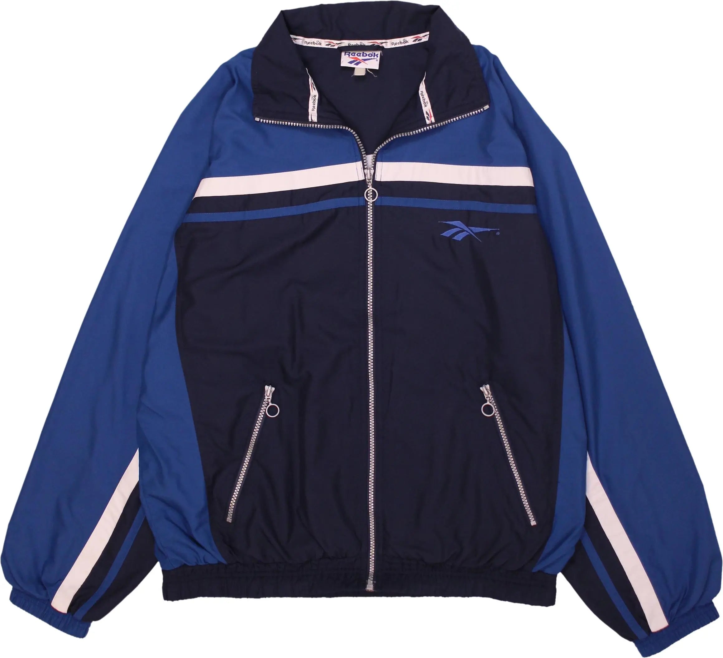 Reebok - Blue Track Jacket by Reebok- ThriftTale.com - Vintage and second handclothing