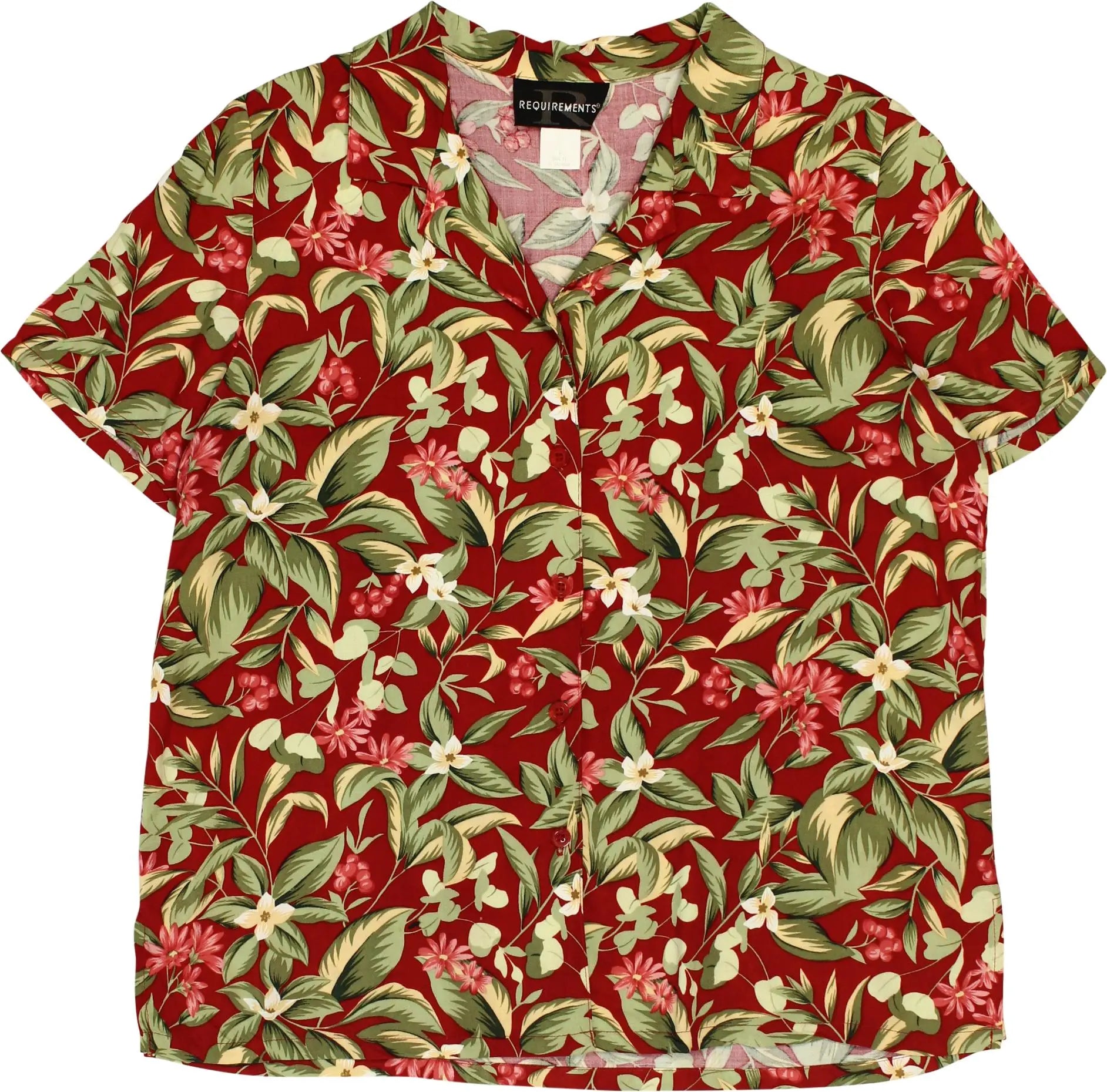 Requirements - 90s Hawaiian Floral Shirt- ThriftTale.com - Vintage and second handclothing