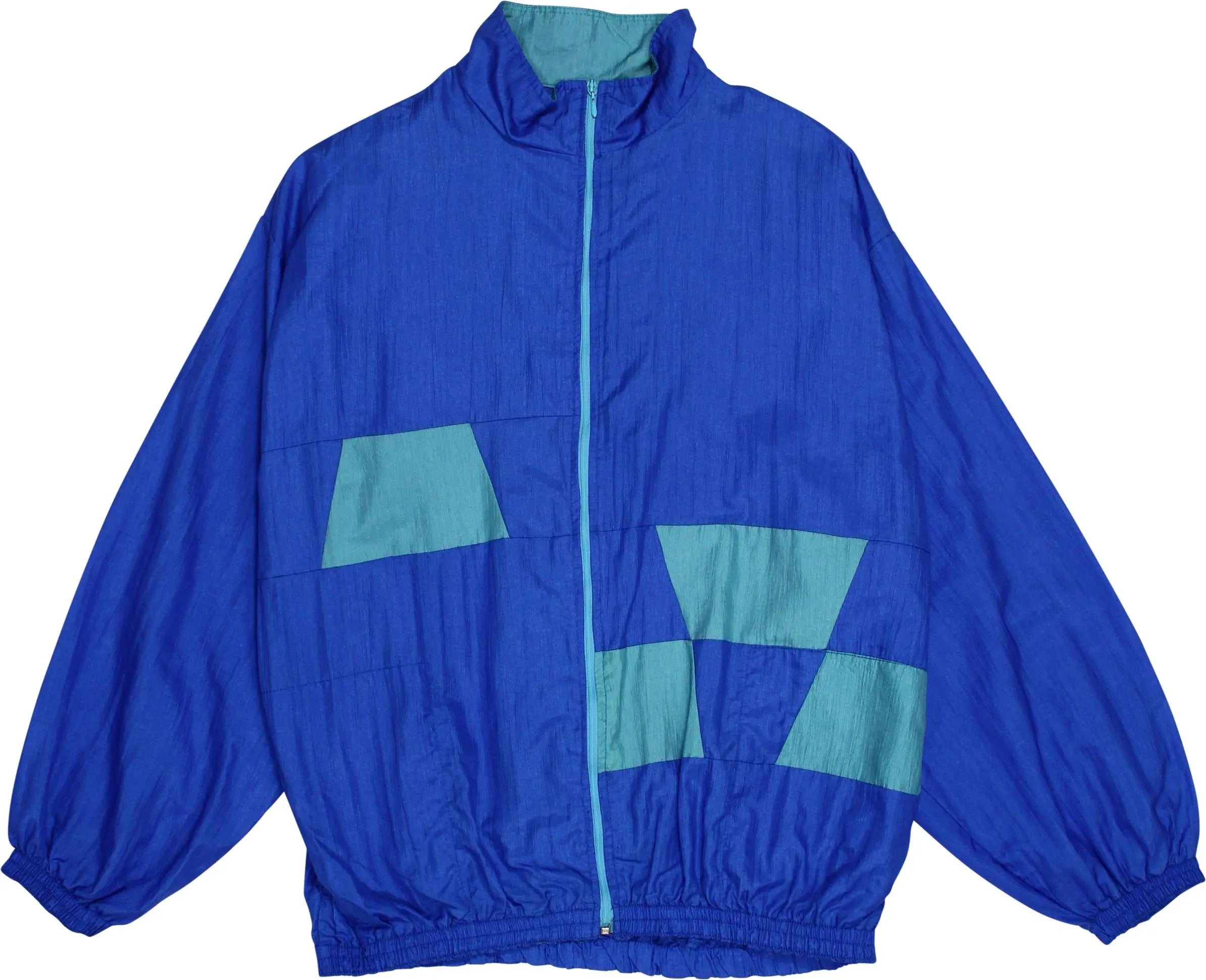 Riega St. Gallen - Blue Satin Windbreaker- ThriftTale.com - Vintage and second handclothing