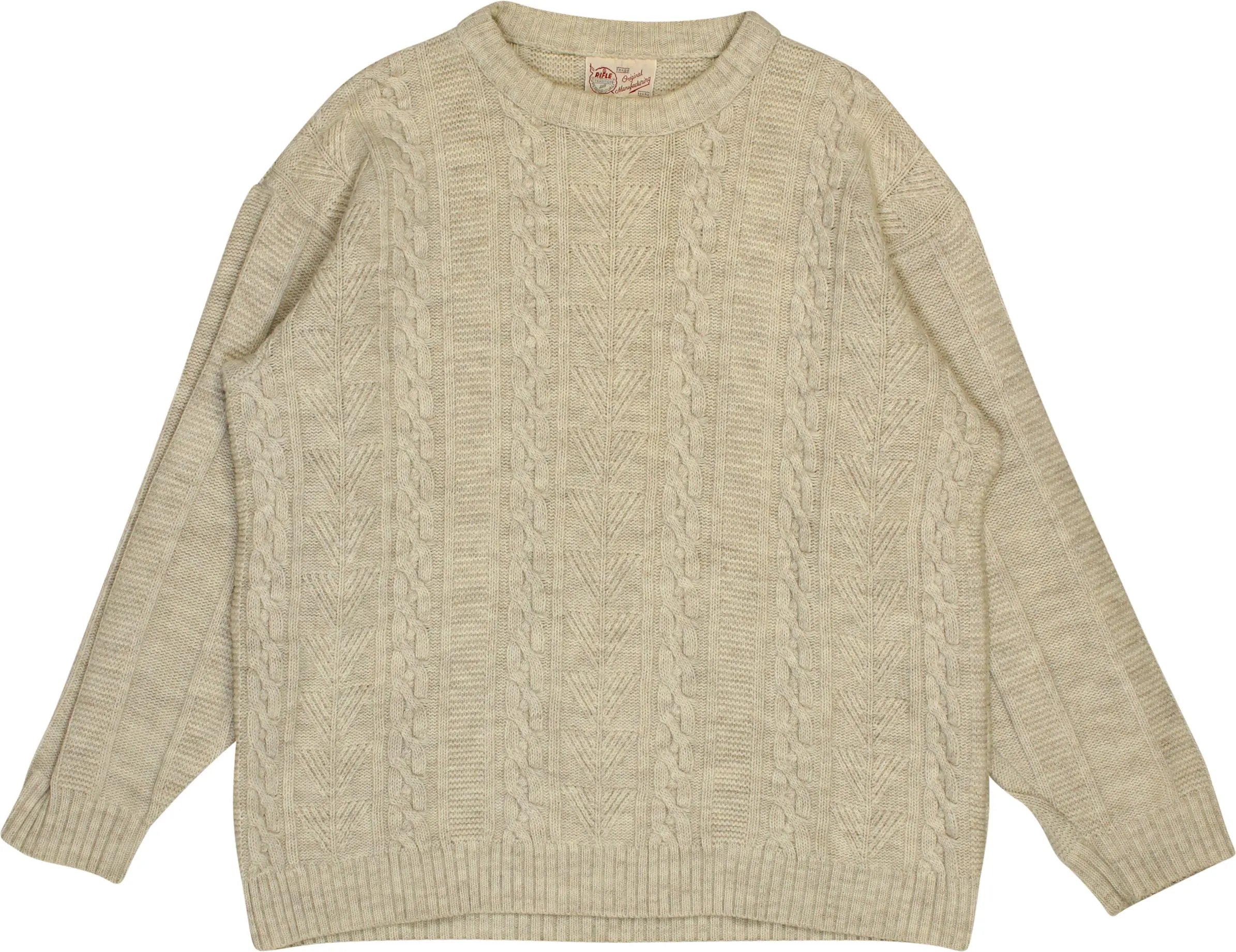 Rifle - Beige Cable Jumper- ThriftTale.com - Vintage and second handclothing