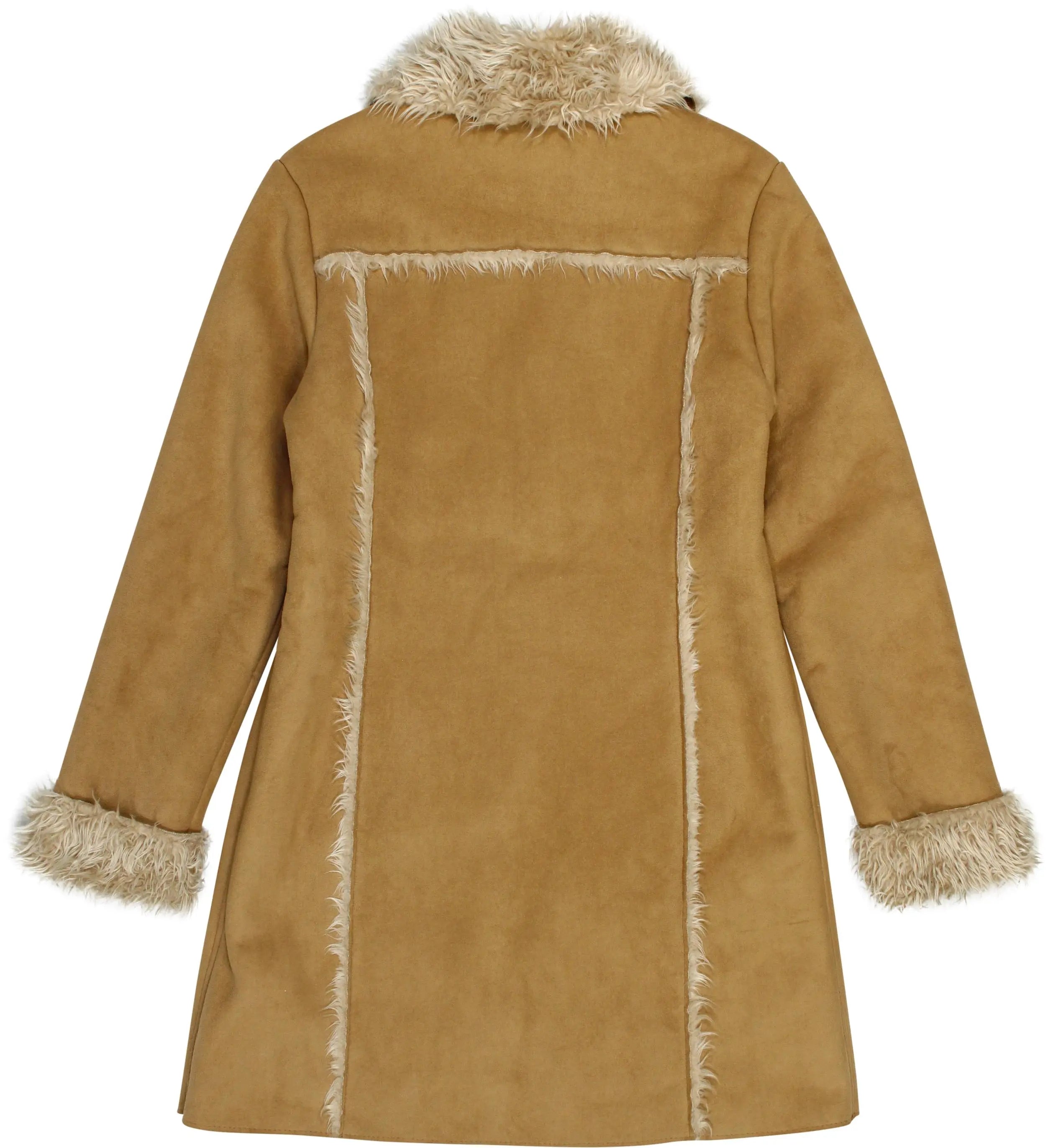 Rino & Pelle - 00s Lammy Coat with Embroided Details- ThriftTale.com - Vintage and second handclothing