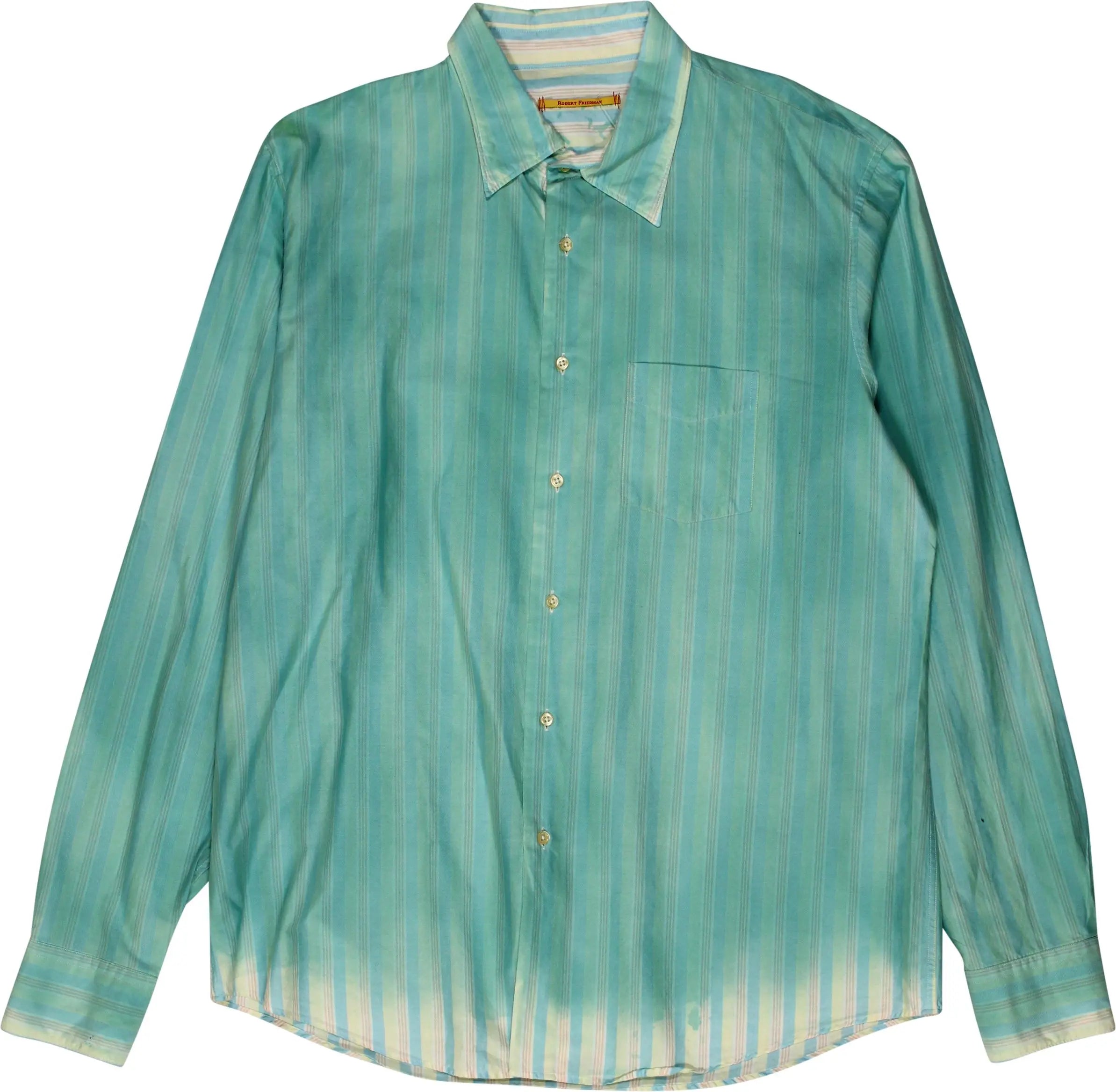 Robert Friedman - Striped Shirt- ThriftTale.com - Vintage and second handclothing