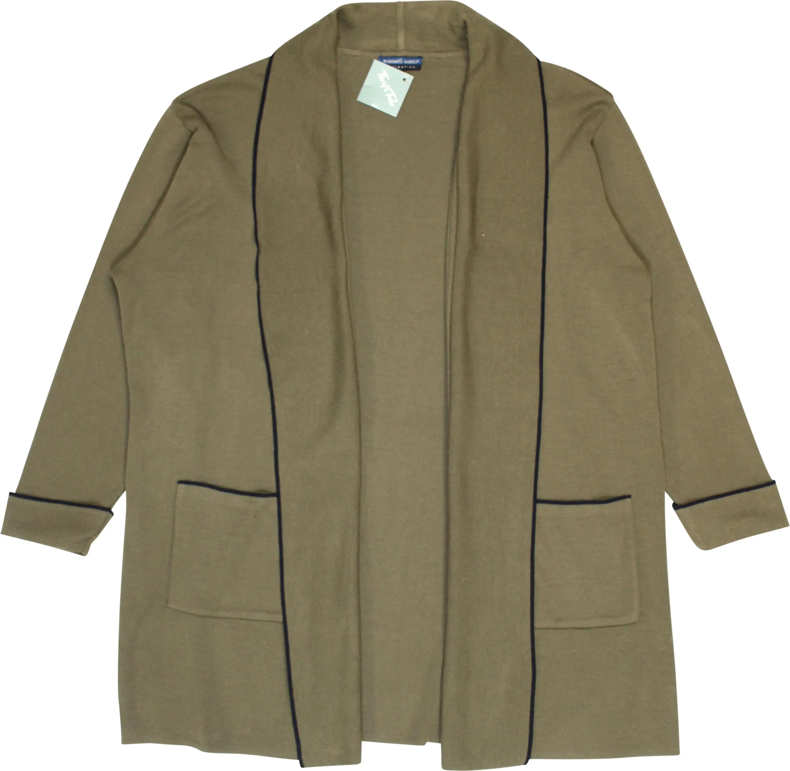 Roberto Sarto - Wool Blend Draped Cardigan- ThriftTale.com - Vintage and second handclothing