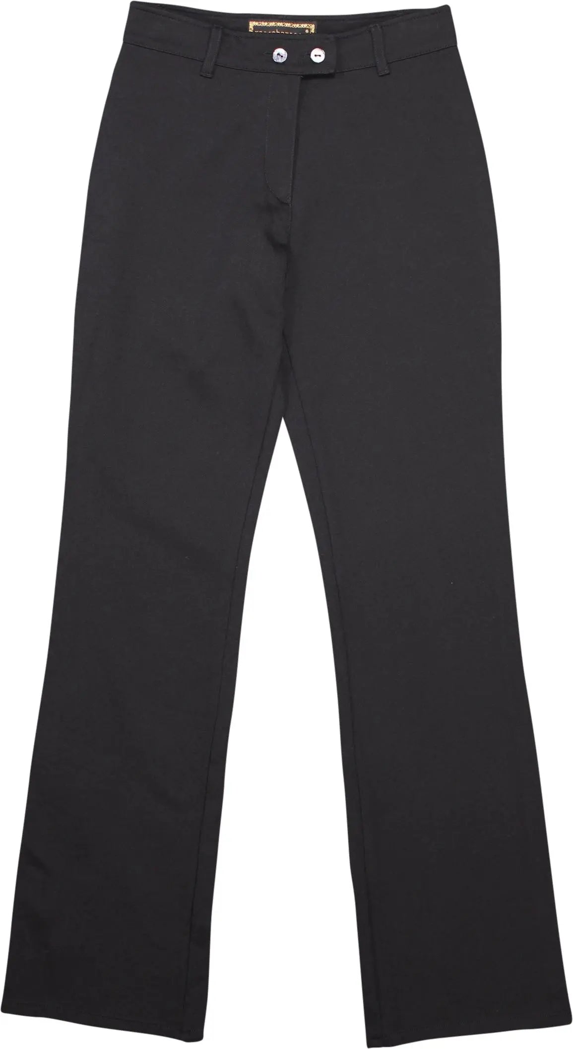 Rocco Barocco - Black Straight Trousers by Rocco Barocco- ThriftTale.com - Vintage and second handclothing