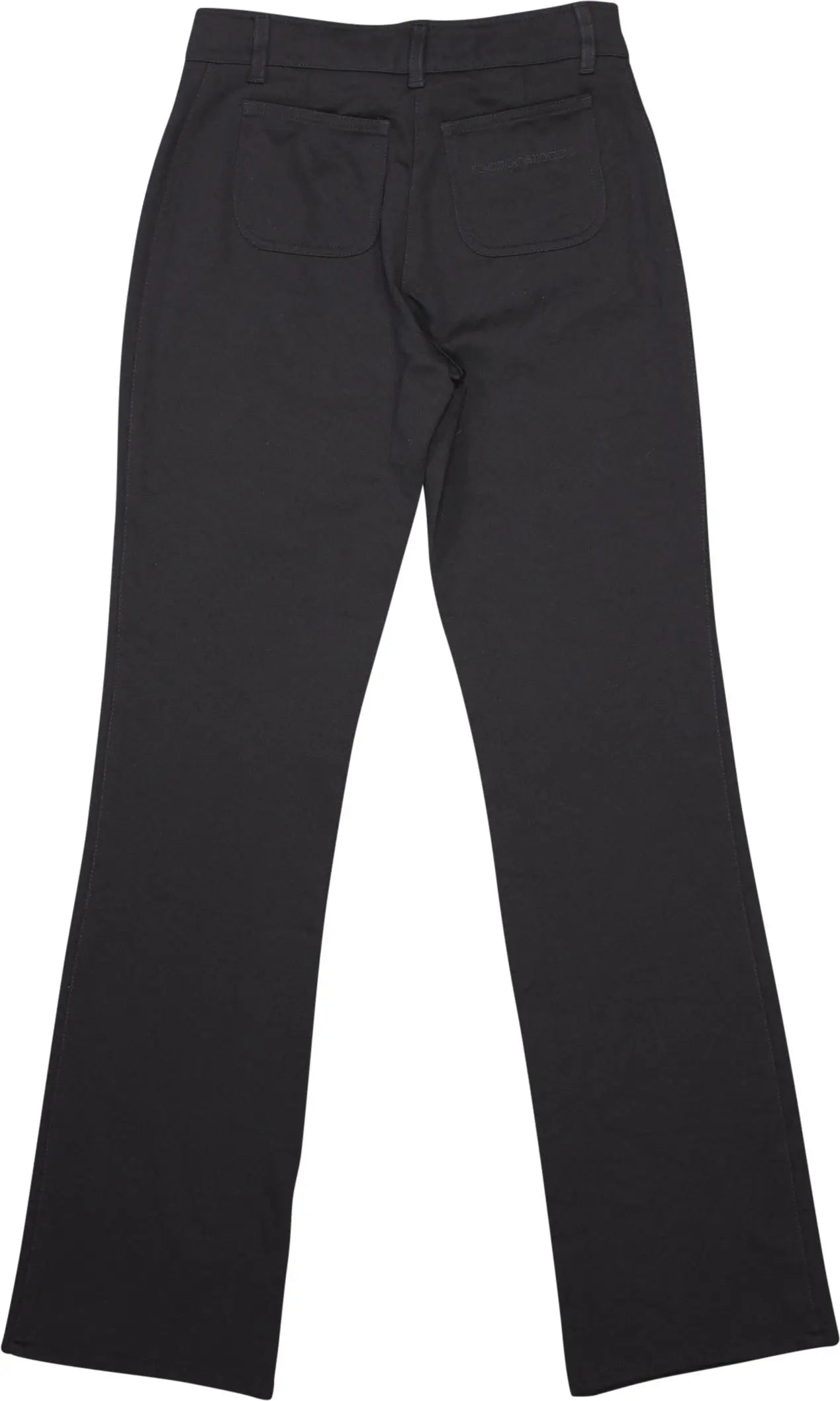 Rocco Barocco - Black Straight Trousers by Rocco Barocco- ThriftTale.com - Vintage and second handclothing