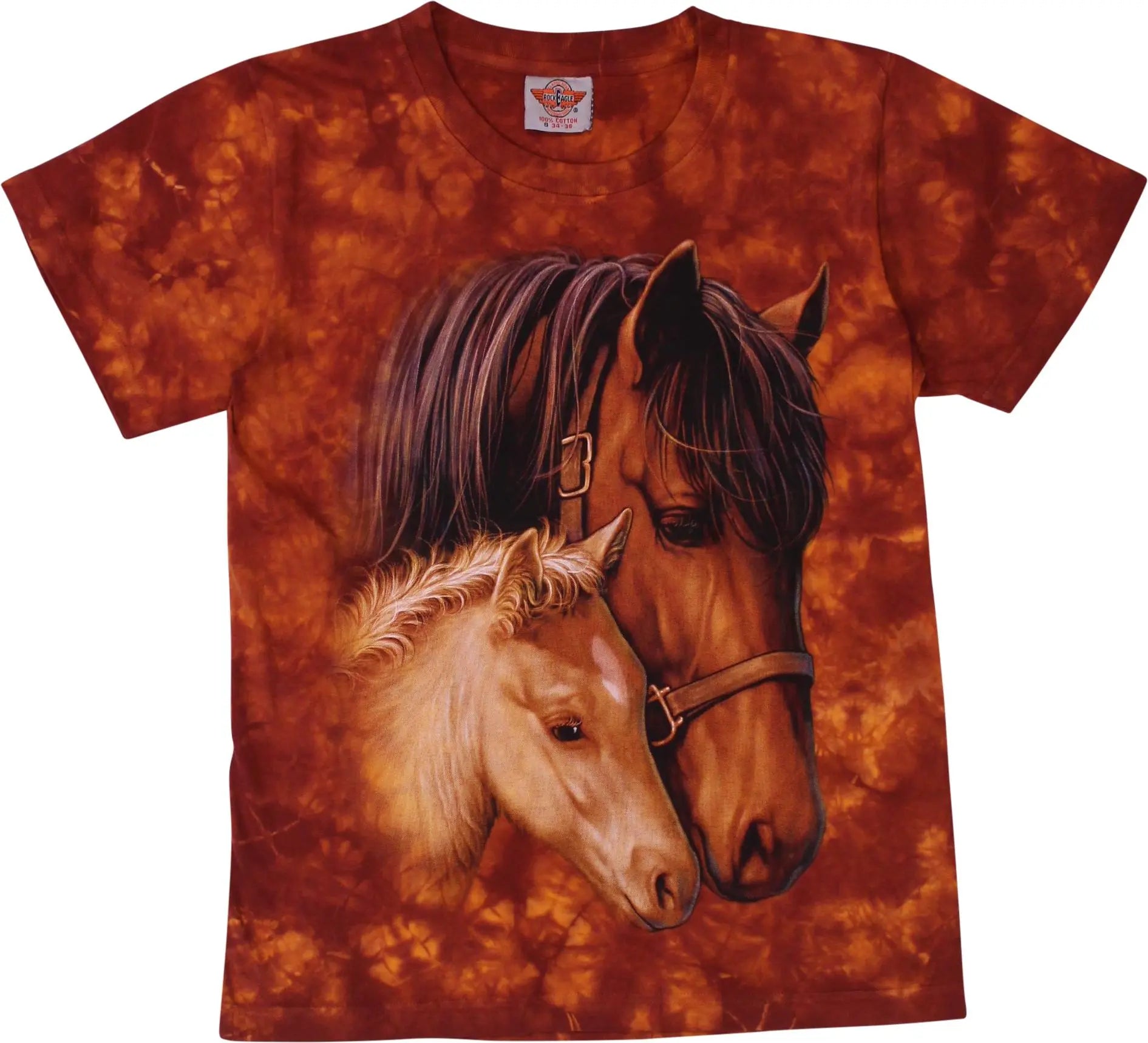 Rock Eagle - Rock Eagle Horse Print T-shirt- ThriftTale.com - Vintage and second handclothing