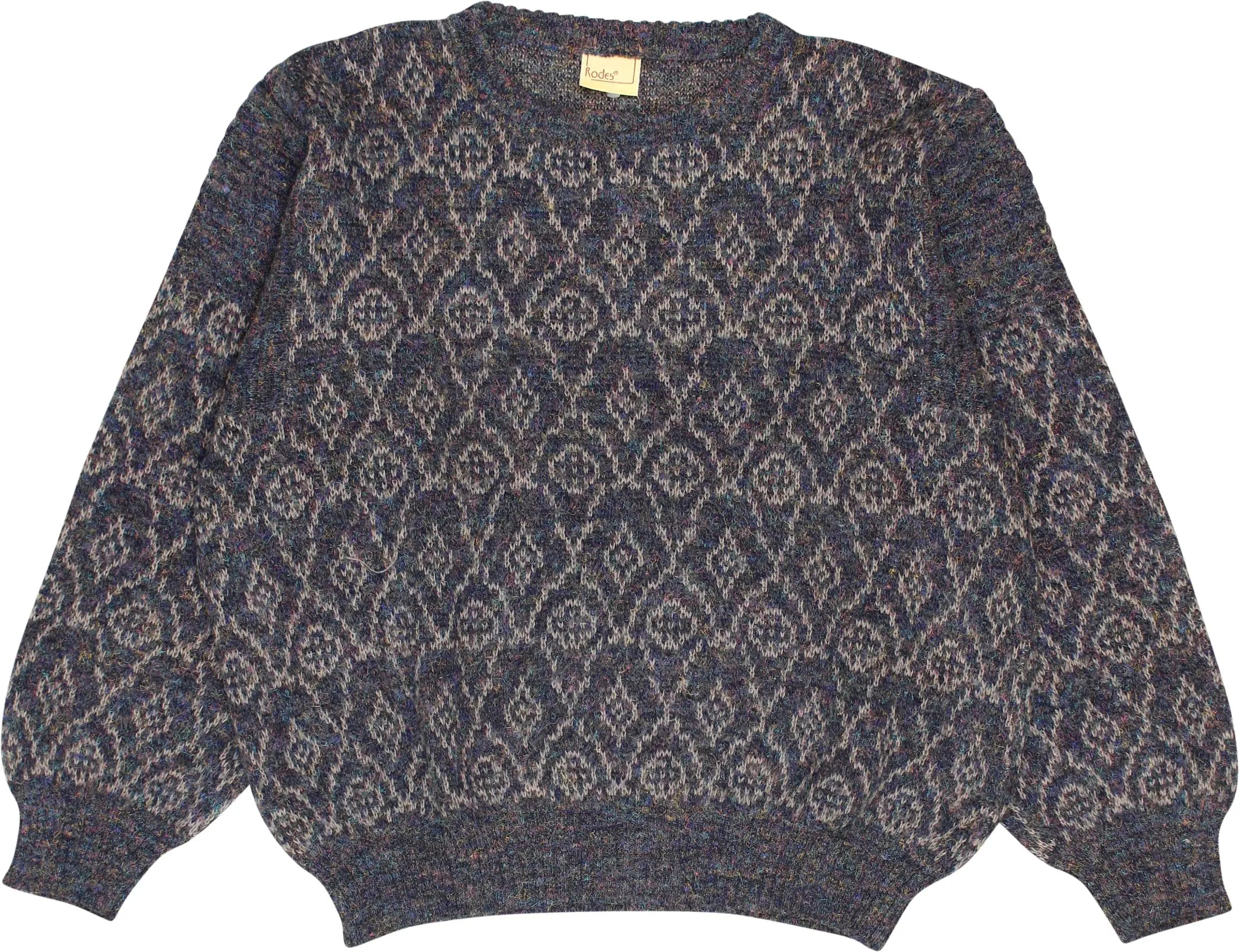 Rodes - 80s Patterned Jumper- ThriftTale.com - Vintage and second handclothing
