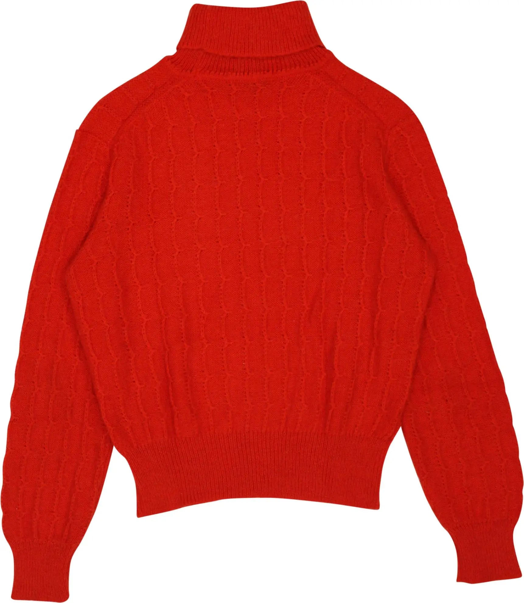 Rodes - Knitted Orange Turtleneck Jumper- ThriftTale.com - Vintage and second handclothing