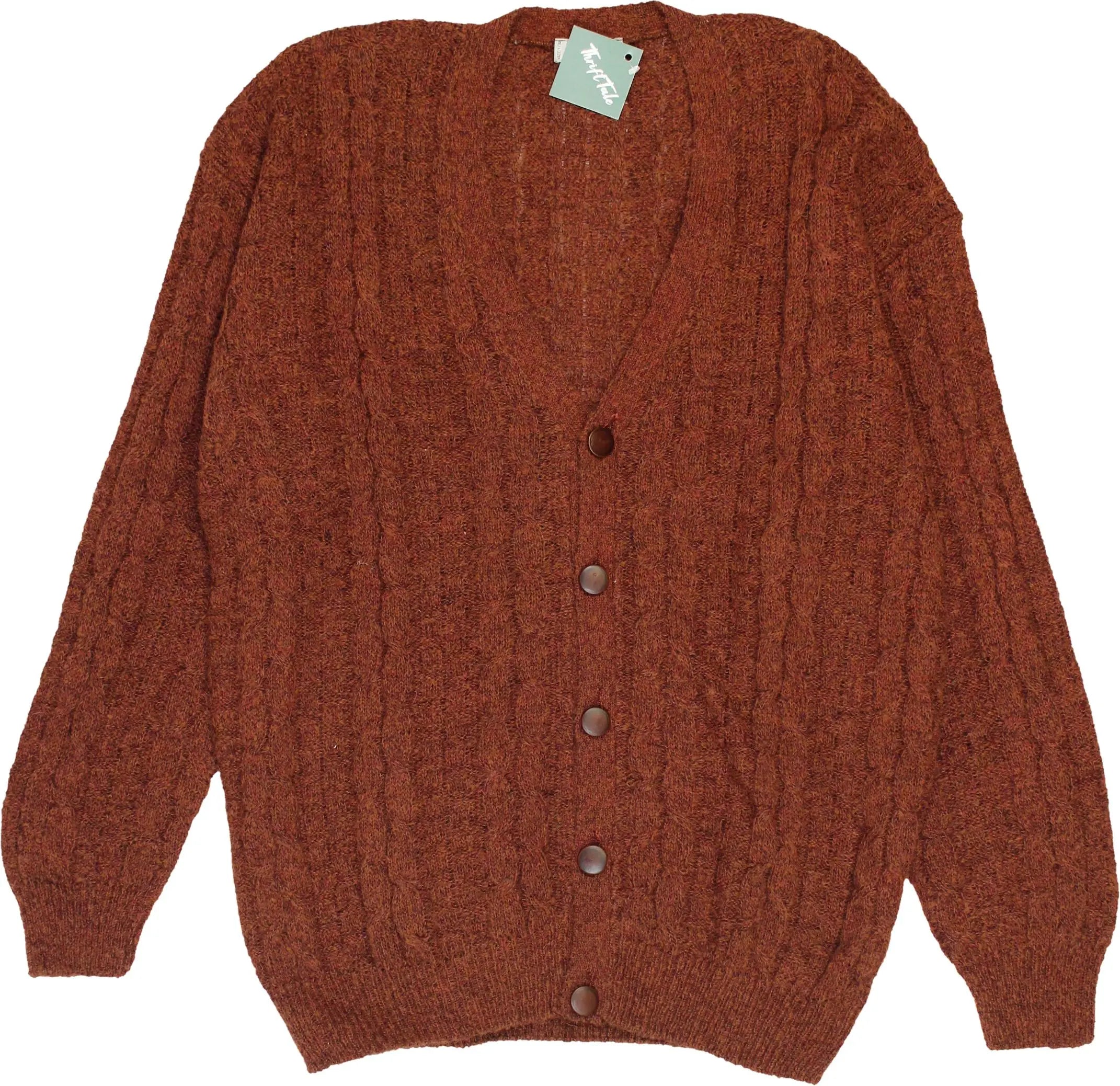 Rodier - 90s Cable Knit Wool Blend Cardigan- ThriftTale.com - Vintage and second handclothing