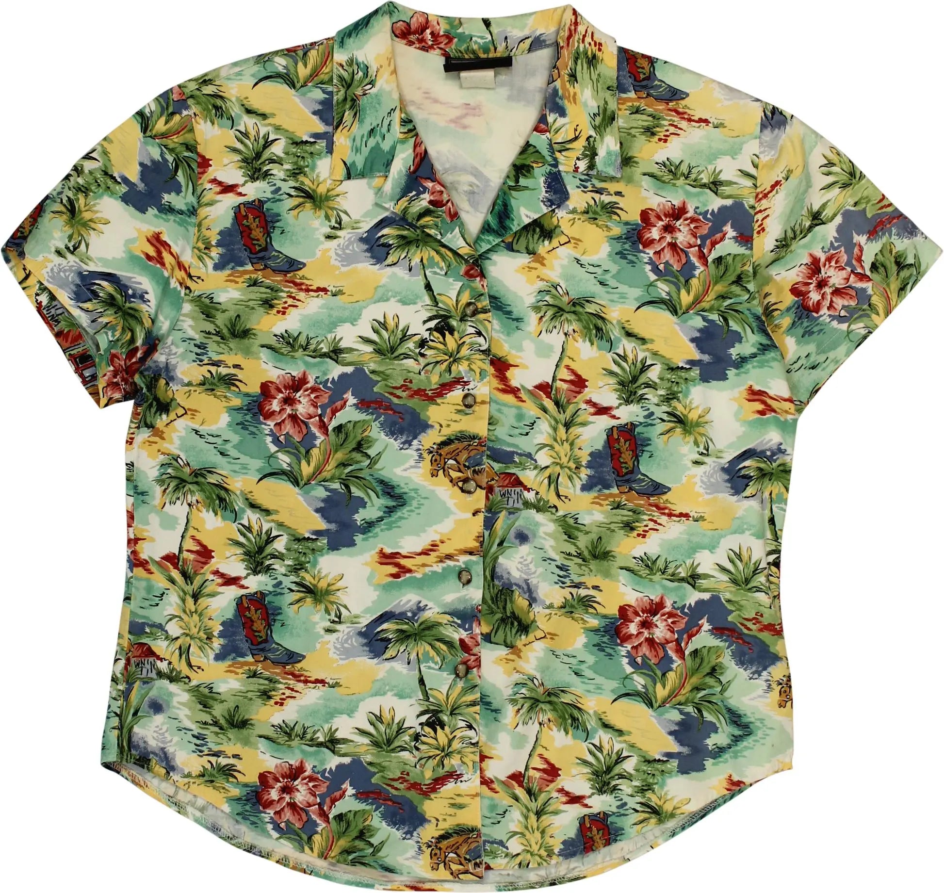 Roughrider - 80s Hawaiian Shirt- ThriftTale.com - Vintage and second handclothing