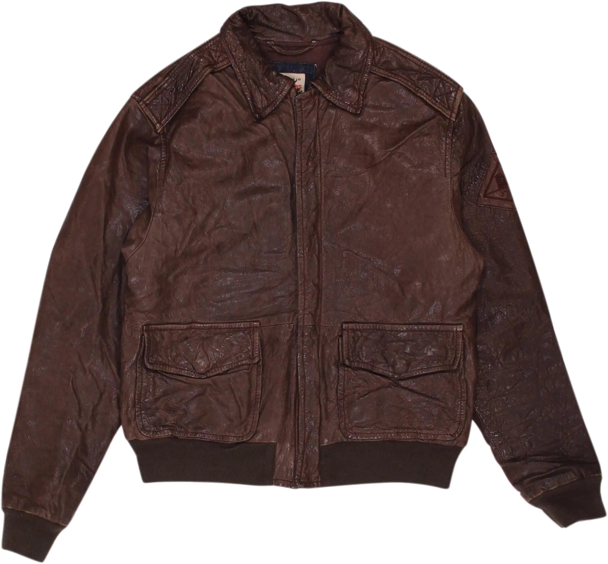 Roy Rogers - Brown Leather Jacket- ThriftTale.com - Vintage and second handclothing