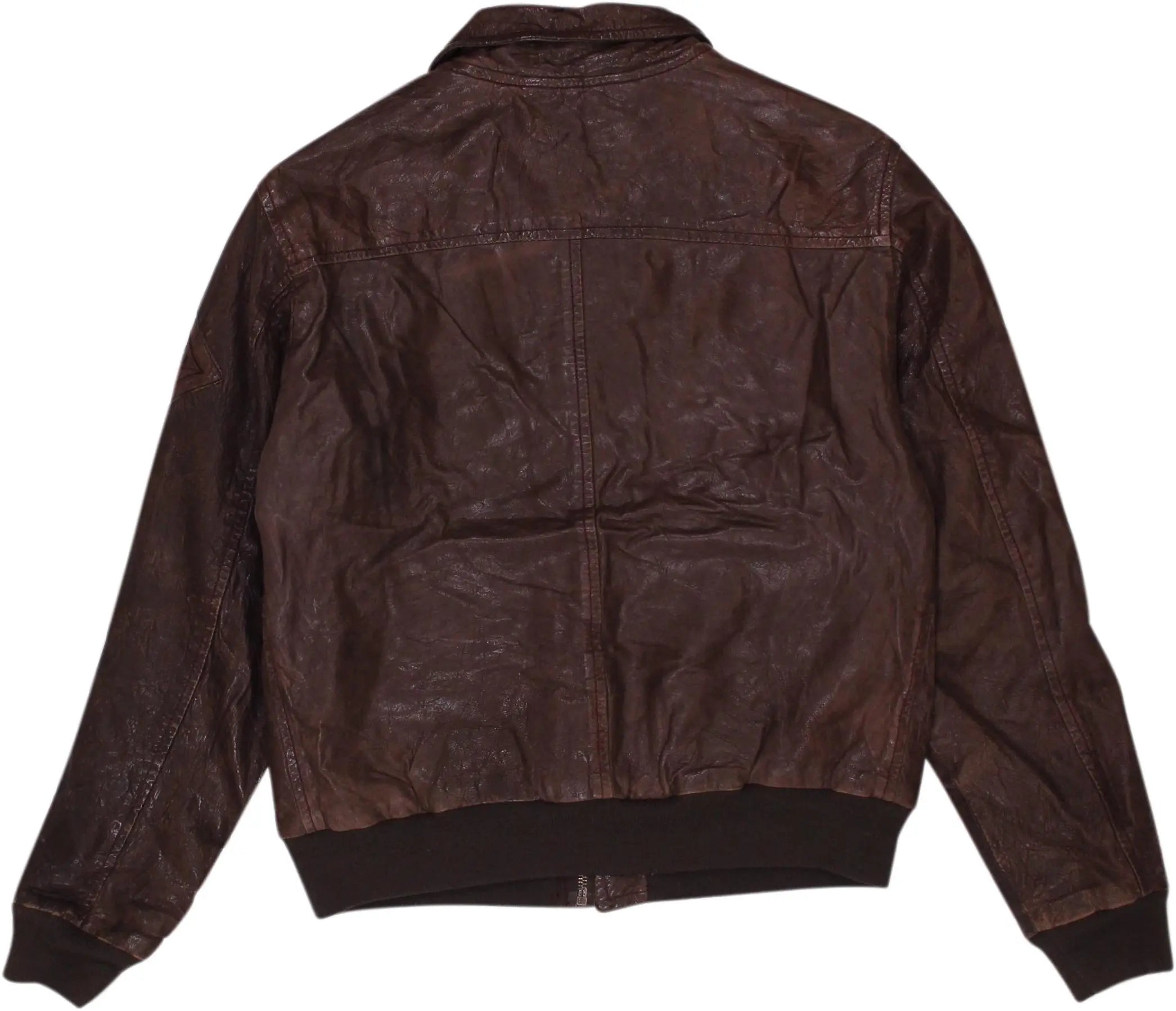 Roy Rogers - Brown Leather Jacket- ThriftTale.com - Vintage and second handclothing