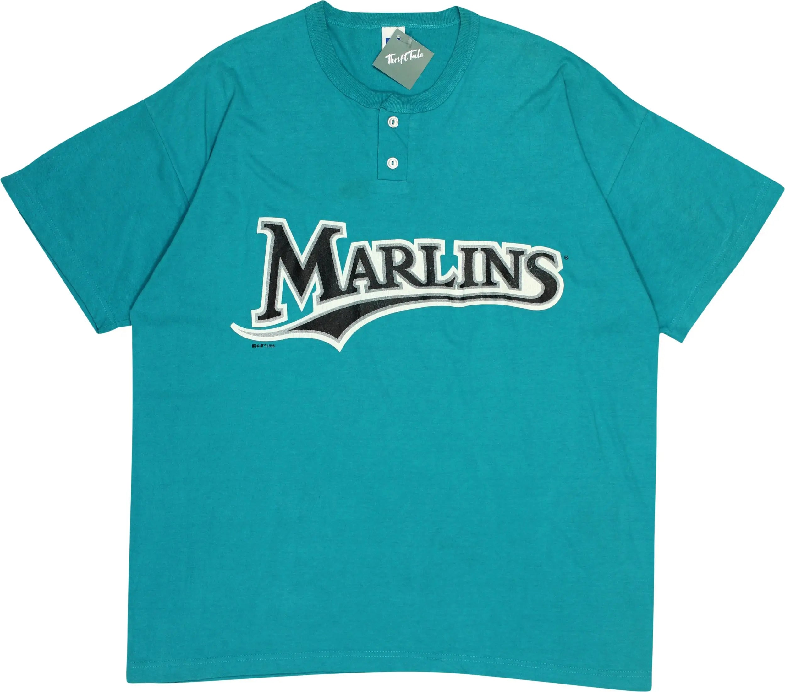 Russell Athletic - 90s Marlins T-Shirt- ThriftTale.com - Vintage and second handclothing