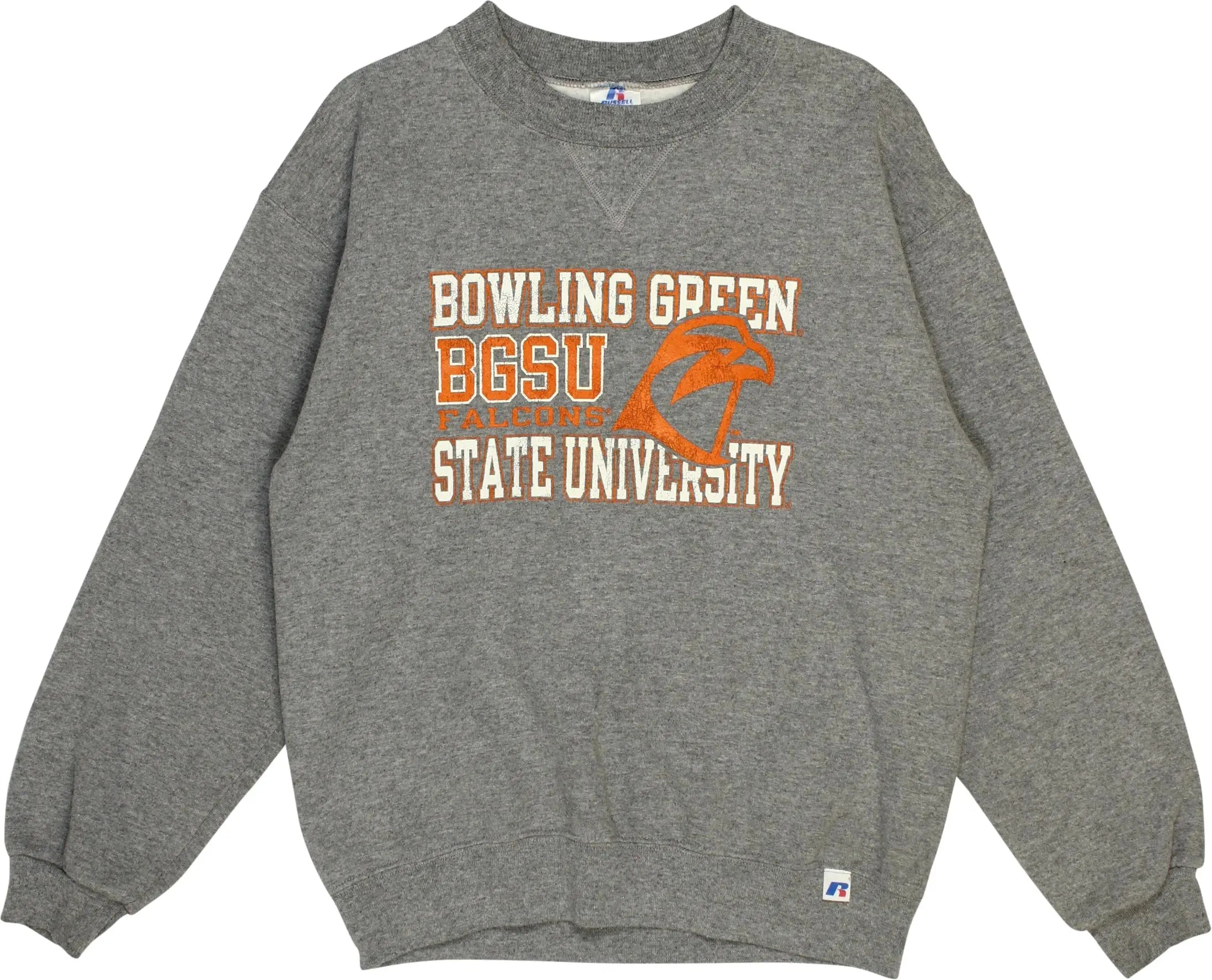 Russell Athletic - Grey College Sweater- ThriftTale.com - Vintage and second handclothing