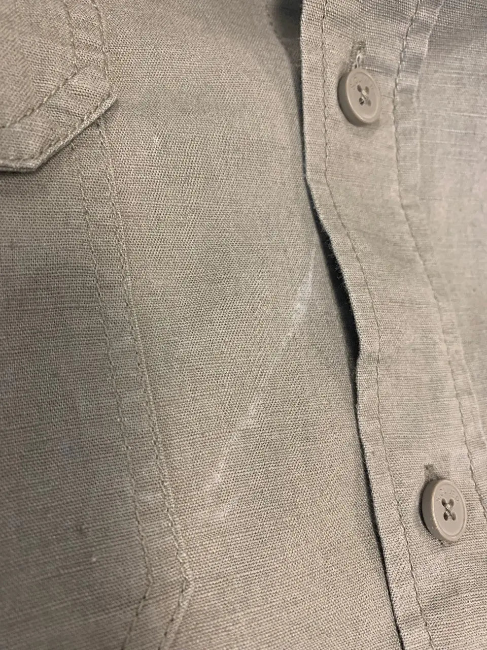 S.Oliver - Linen Blend Short Sleeve Shirt- ThriftTale.com - Vintage and second handclothing