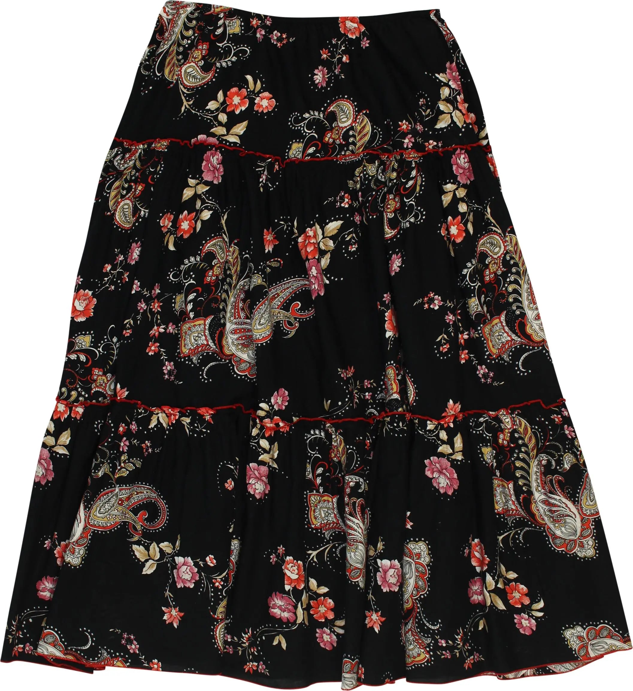 Safran - Floral Skirt- ThriftTale.com - Vintage and second handclothing