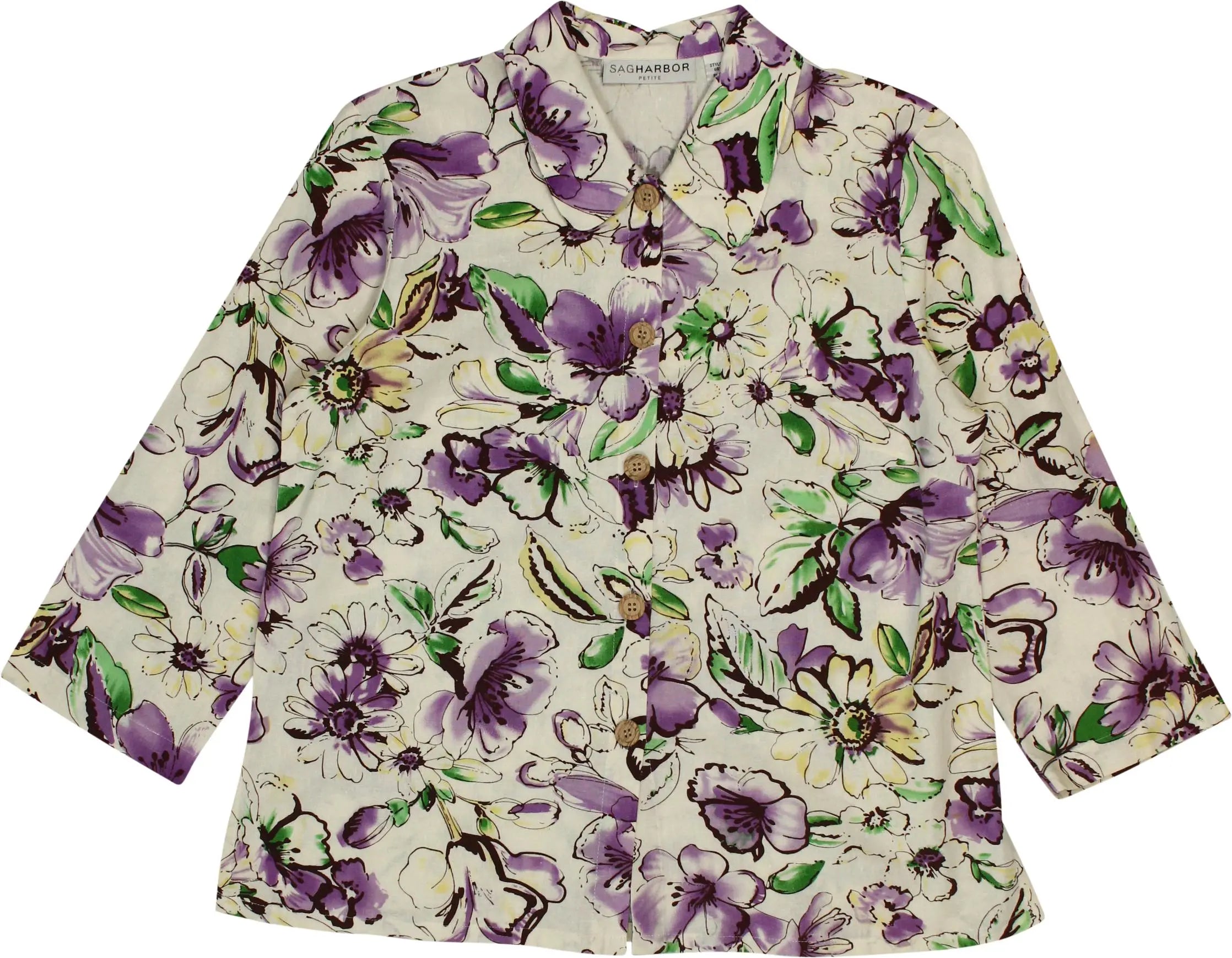 Sag Harbor - Floral Blouse- ThriftTale.com - Vintage and second handclothing