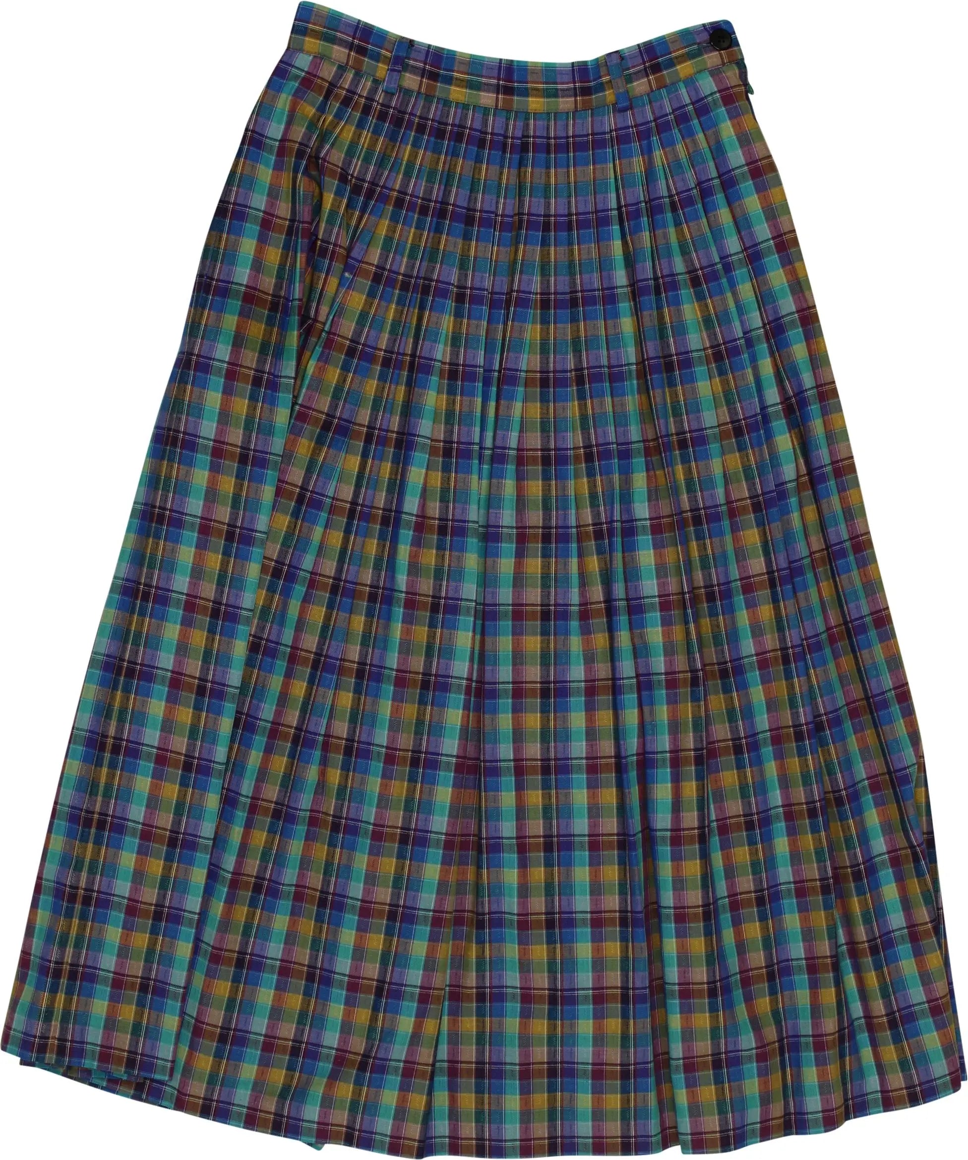 Sailer Trachten - 80s Checked Midi Skirt- ThriftTale.com - Vintage and second handclothing