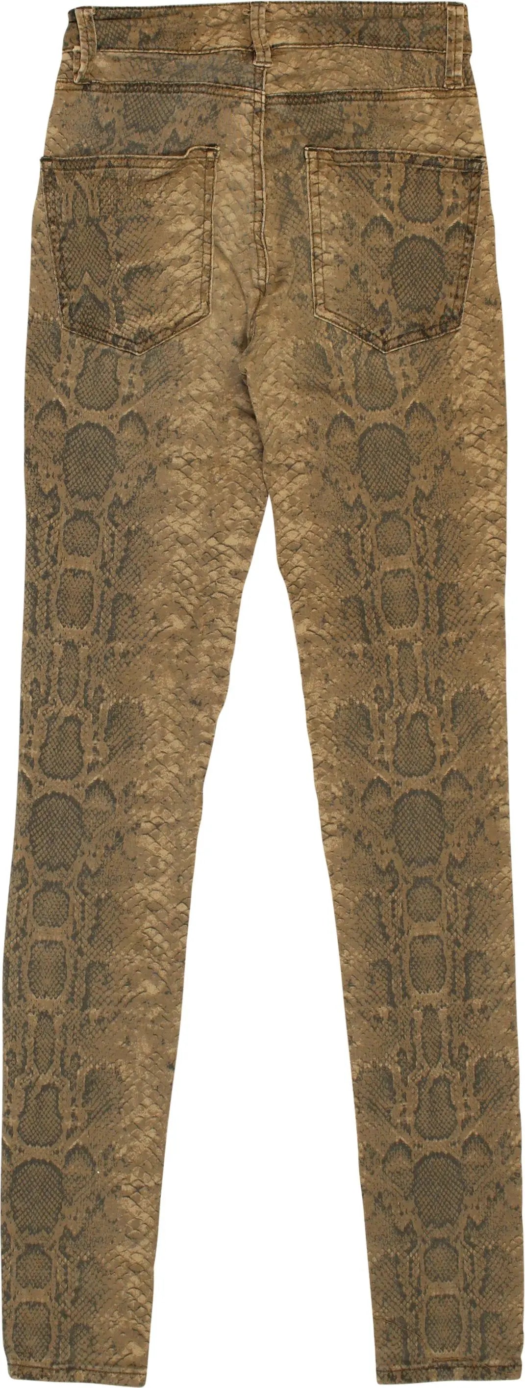Saint Tropez - Green Snakeprint Jeans- ThriftTale.com - Vintage and second handclothing