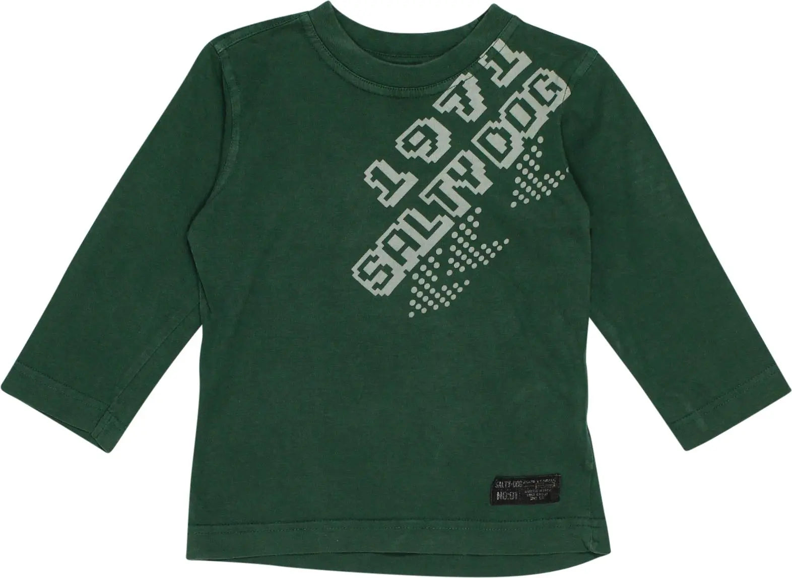 Salty Dog - Green Long Sleeve T-shirt- ThriftTale.com - Vintage and second handclothing