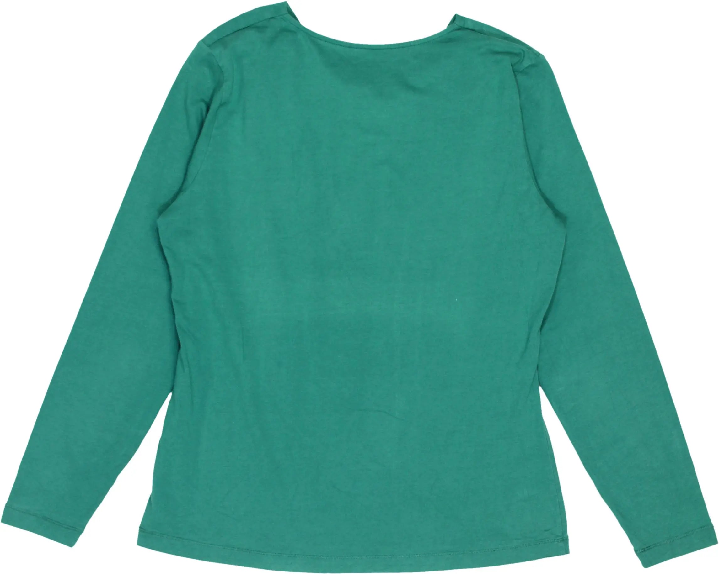 Sandwich - Turquoise Cowl Neck Top- ThriftTale.com - Vintage and second handclothing