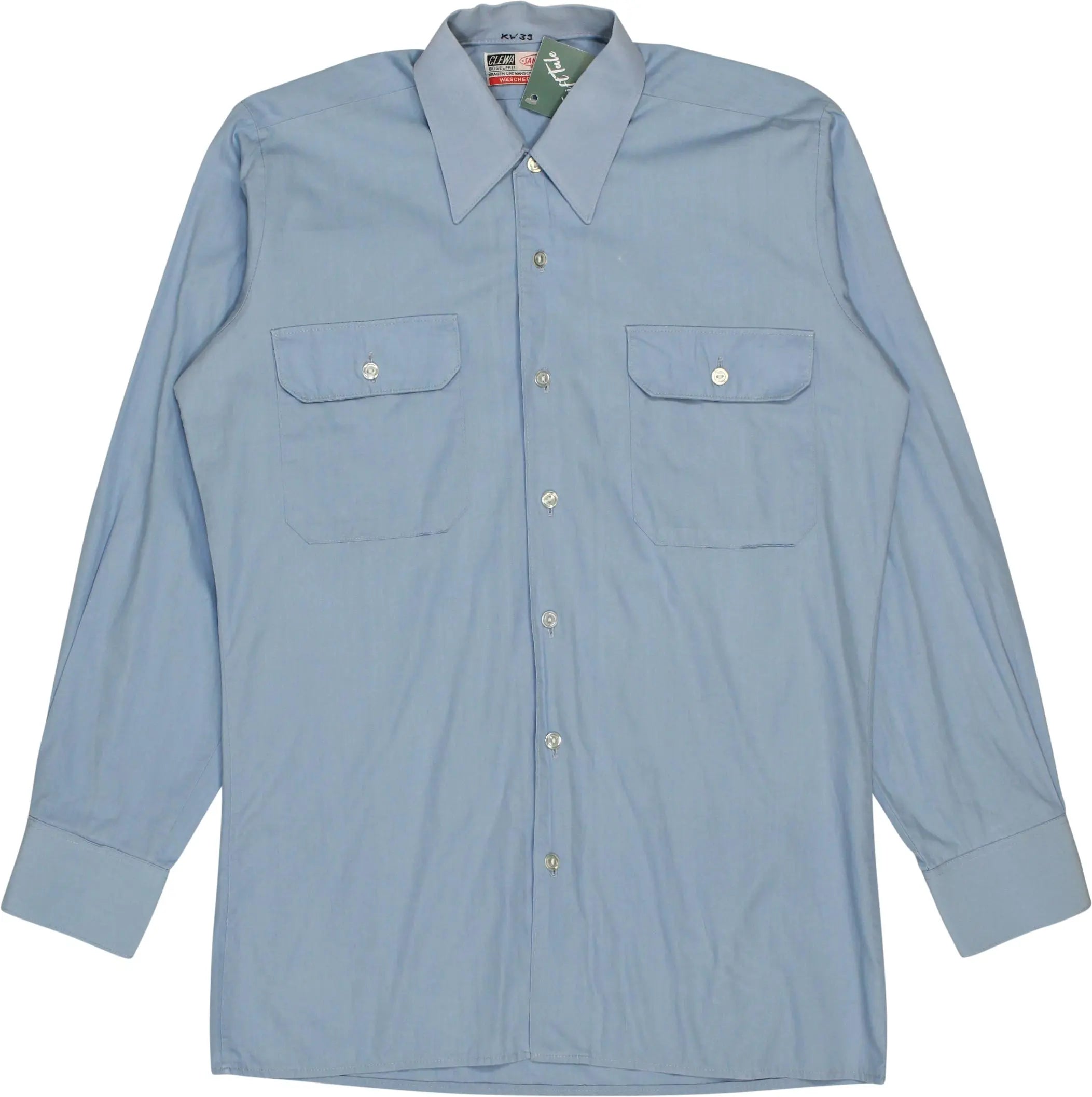 Sanfor Plus - Blue Long Sleeve Shirt- ThriftTale.com - Vintage and second handclothing