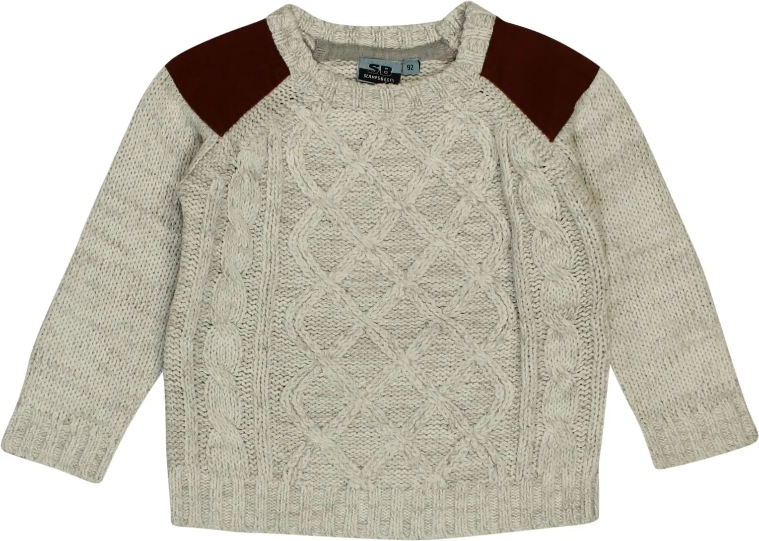 Scamps & Boys - Cable Knit Jumper- ThriftTale.com - Vintage and second handclothing
