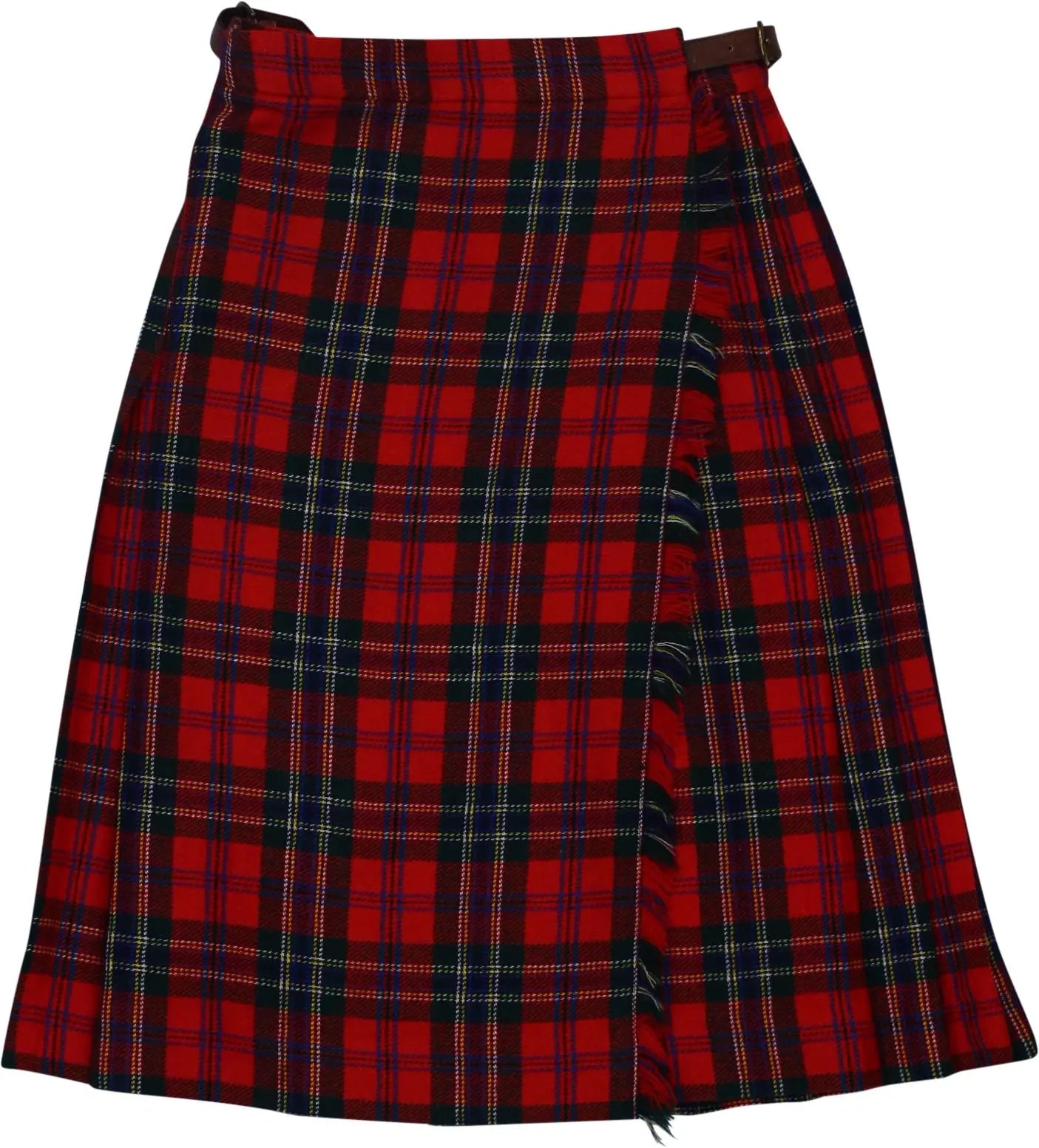 Scapa of Scotland - Red Checked Pleated Skirt- ThriftTale.com - Vintage and second handclothing