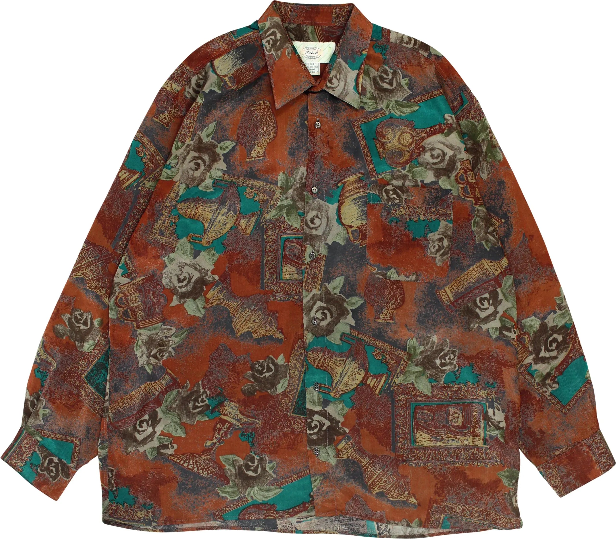 Sebat - 90s Silk Shirt- ThriftTale.com - Vintage and second handclothing